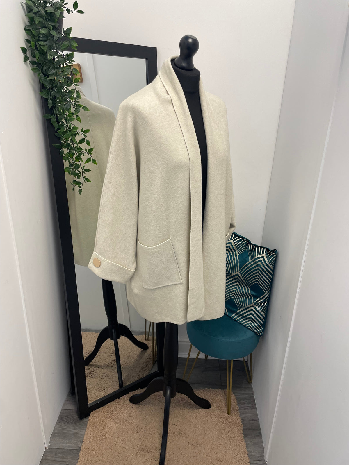 Button Sleeve Midi Cardigans