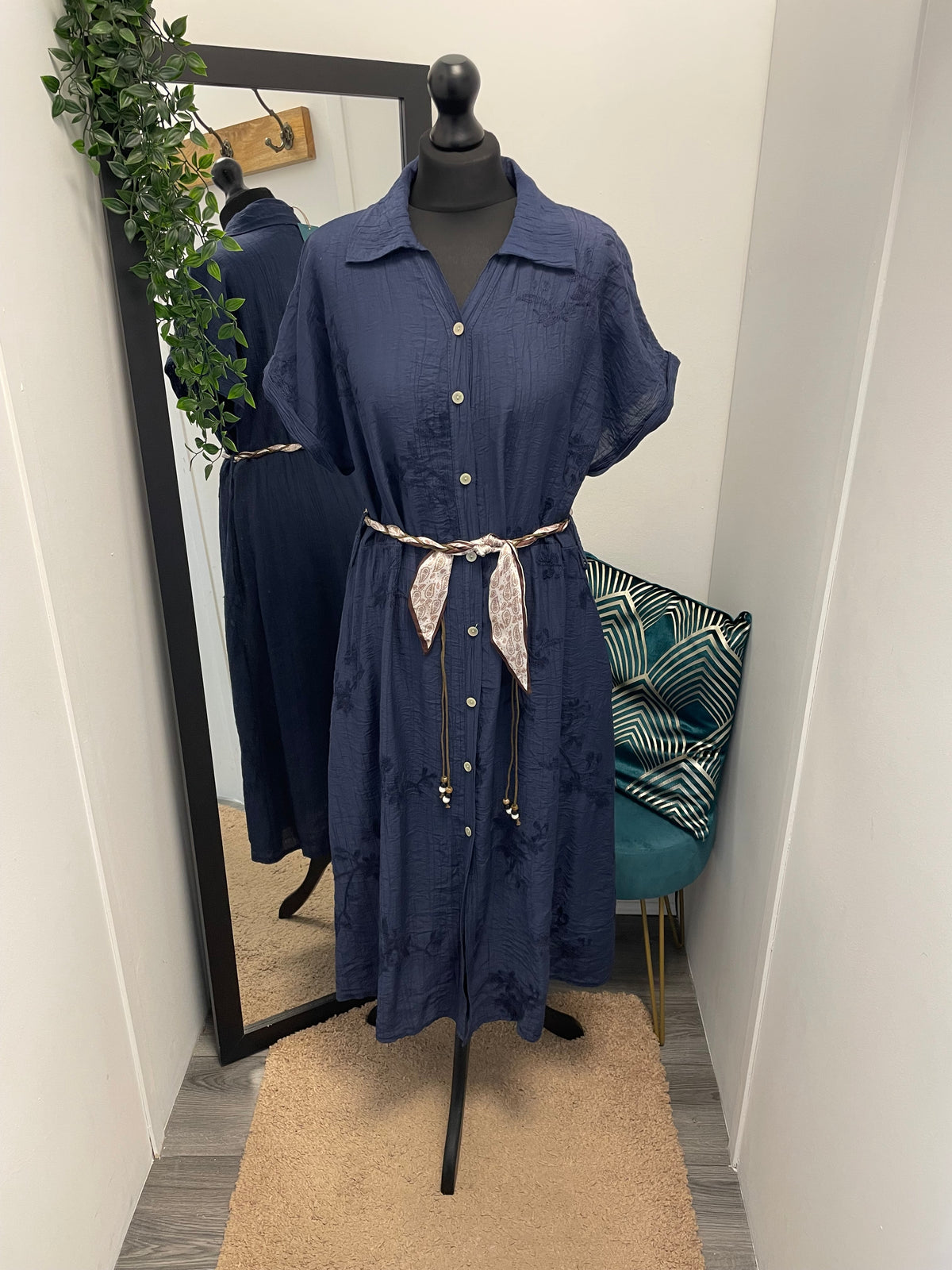 Embroidered Shirt Dresses