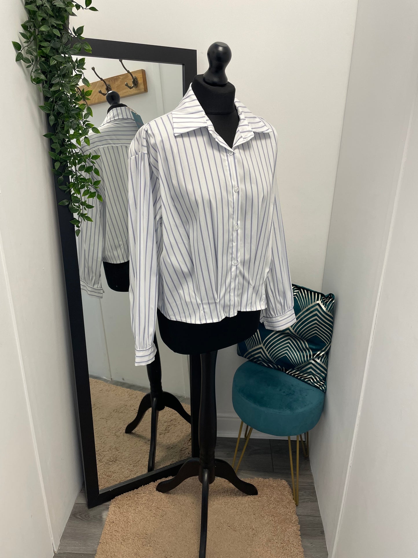Striped Pleat Shirt