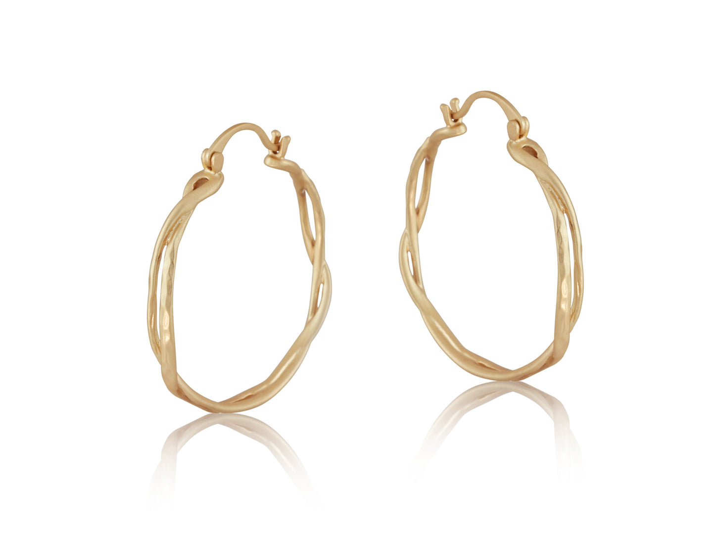 Big Metal London Viola Branch Hoop Earrings