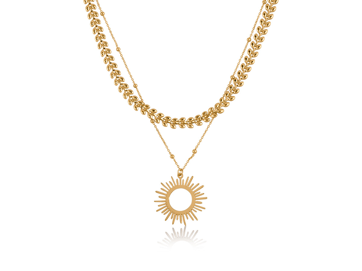 Big Metal London Celena Sunburst Necklaces