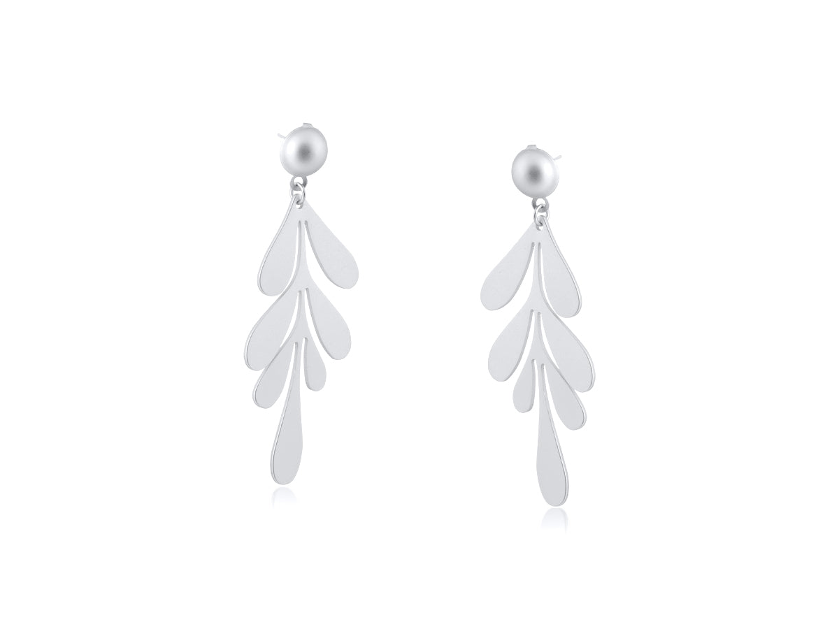 Big Metal London Statement Leaf Earrings