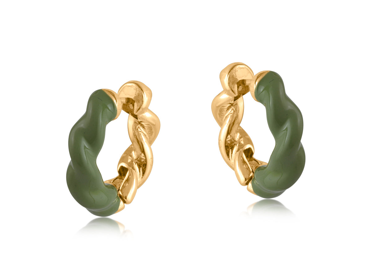 Big Metal London Sarah Rope Hoop Earrings