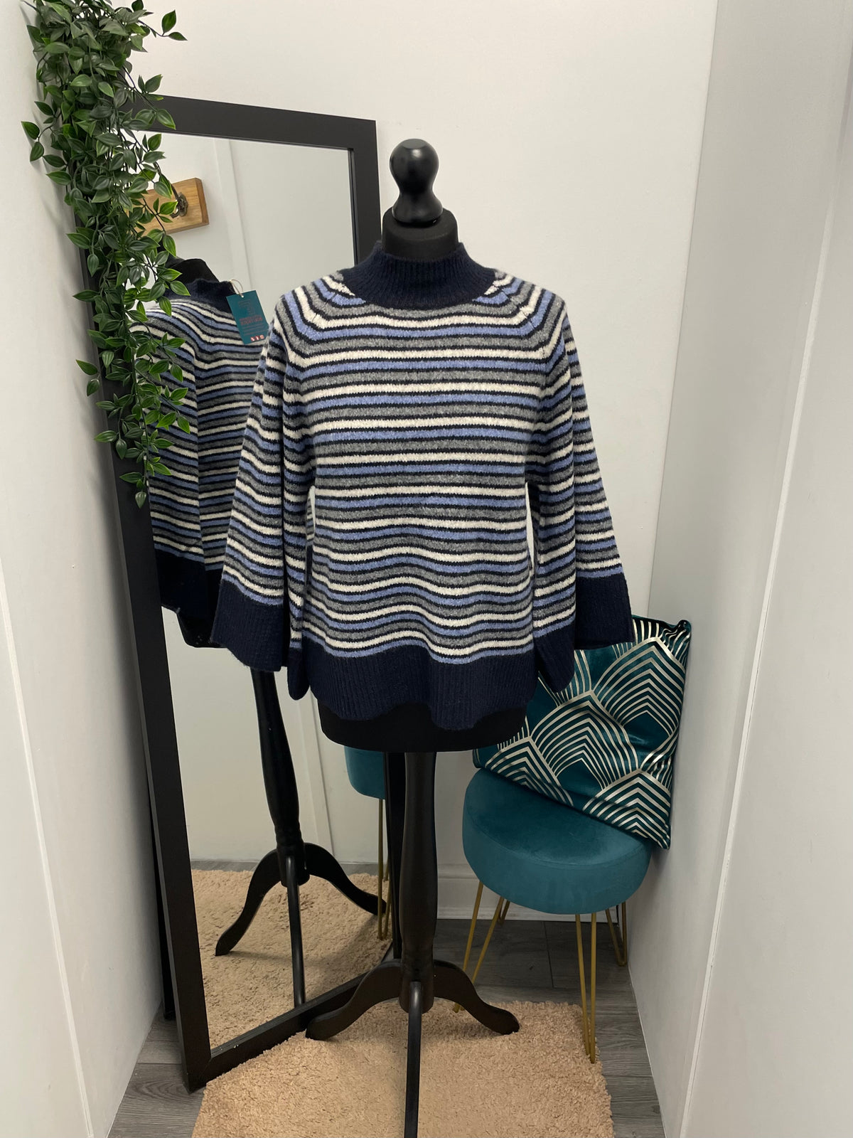 Wide Sleeve Striped Jumpers