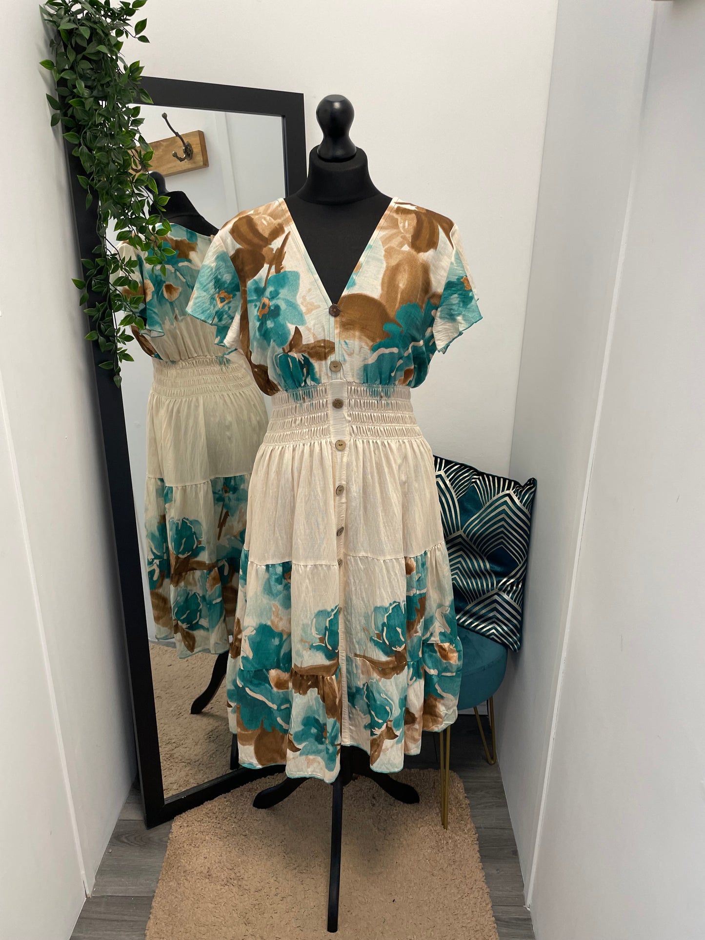 V-Neck Midi Dresses