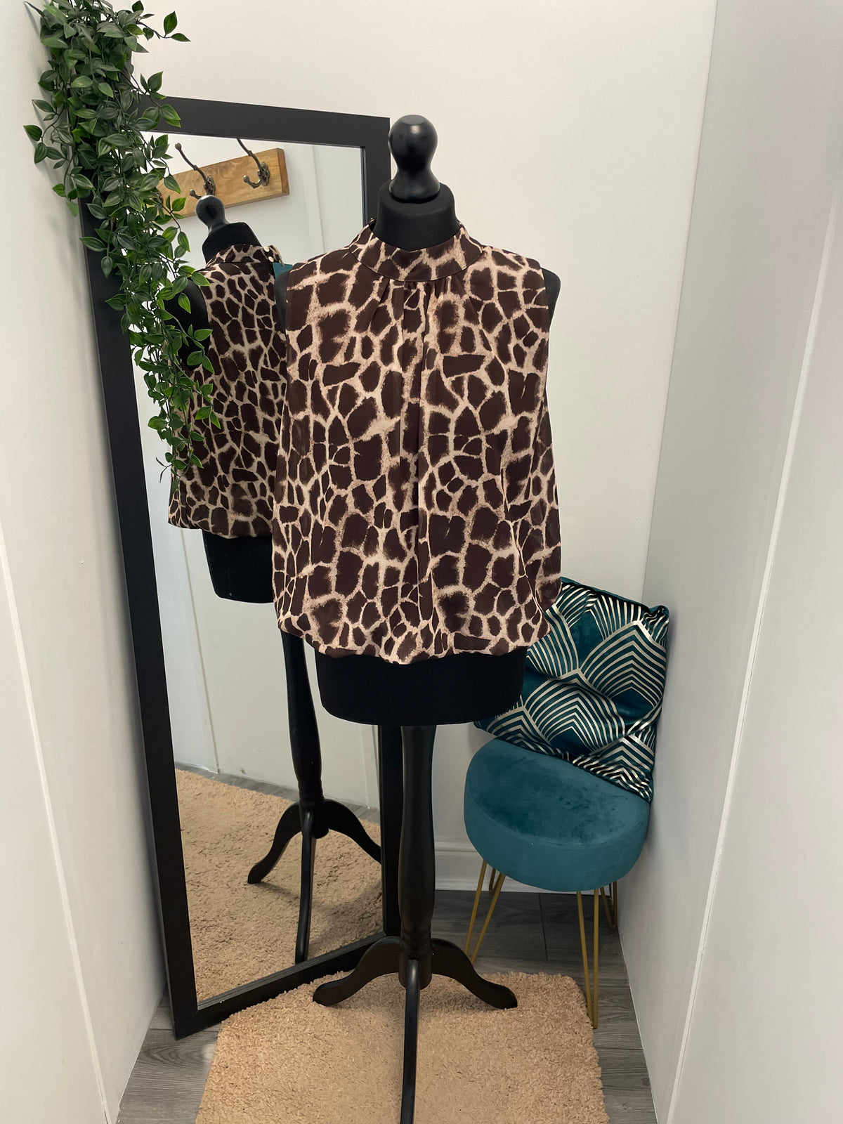 Sleeveless High Neck Blouses