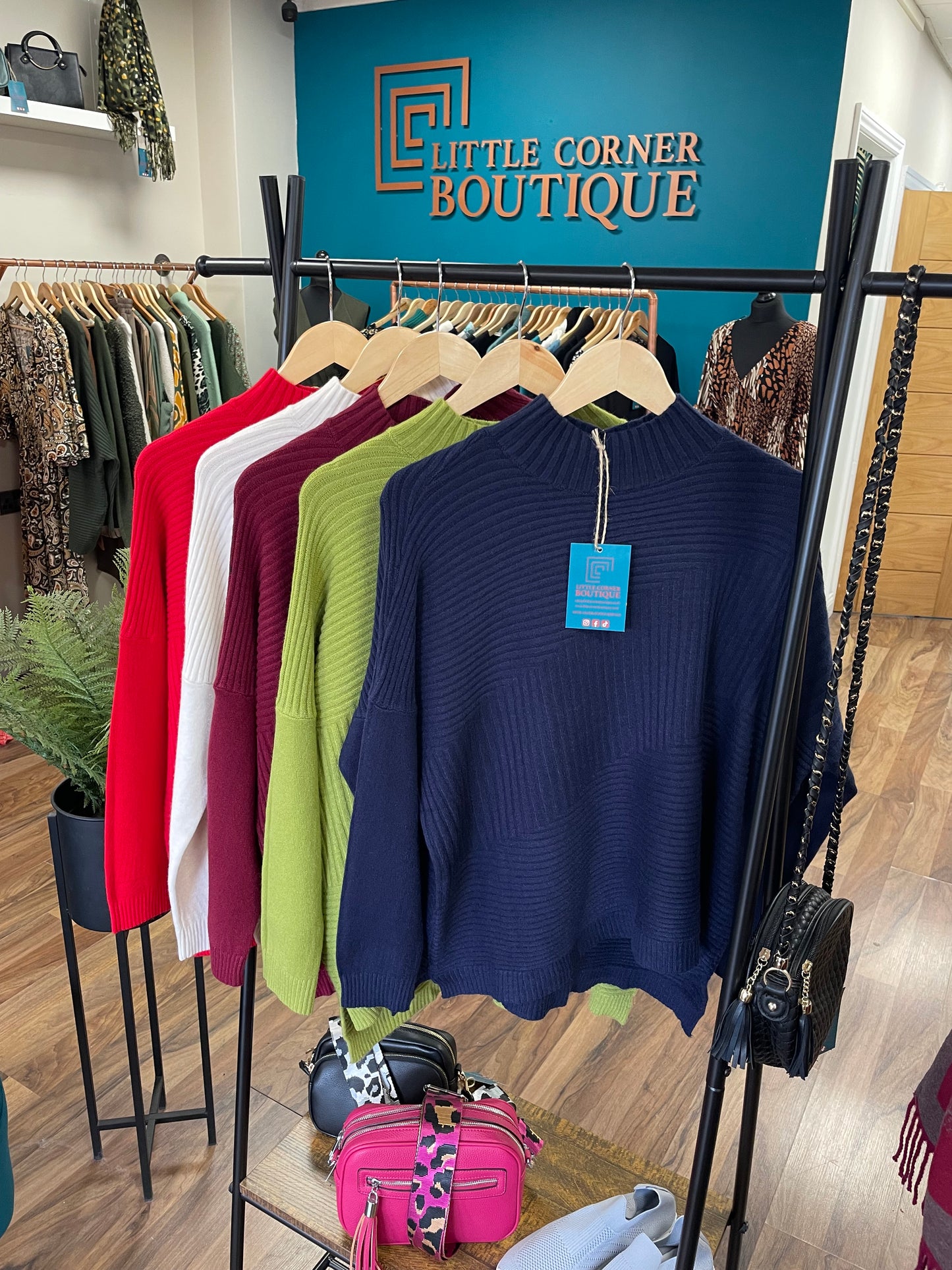 High Neck Ribbed Jumpers