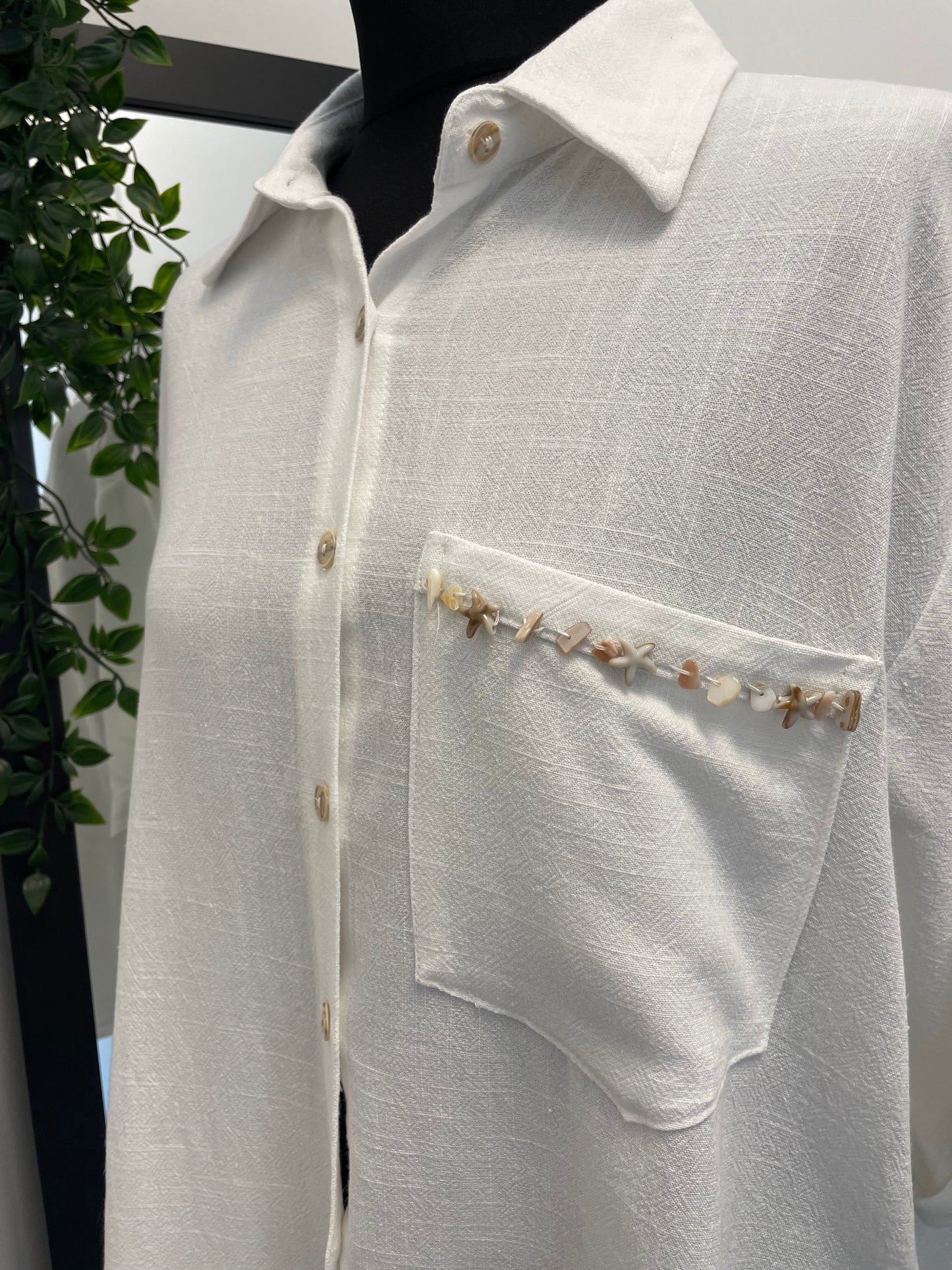 Summer Beaded Pocket Shirts