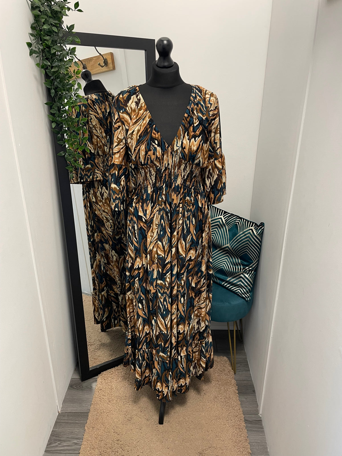 Autumnal Print Maxi Dresses