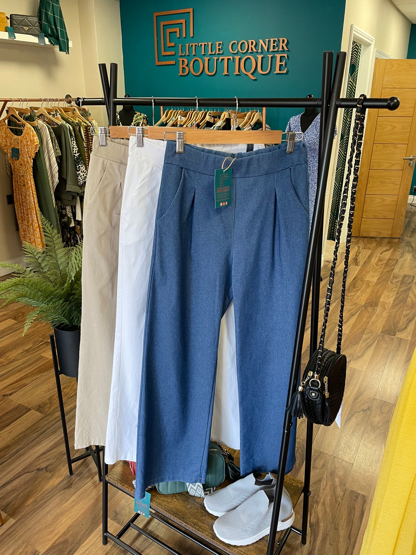 Straight Leg Pleat Trousers