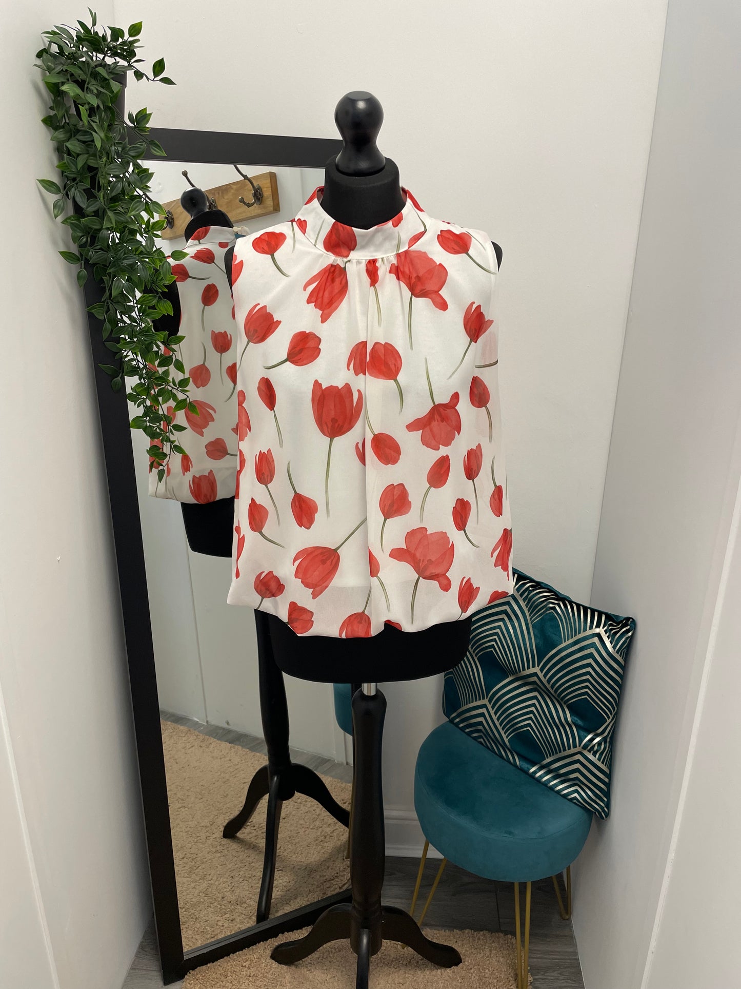 Sleeveless High Neck Blouse