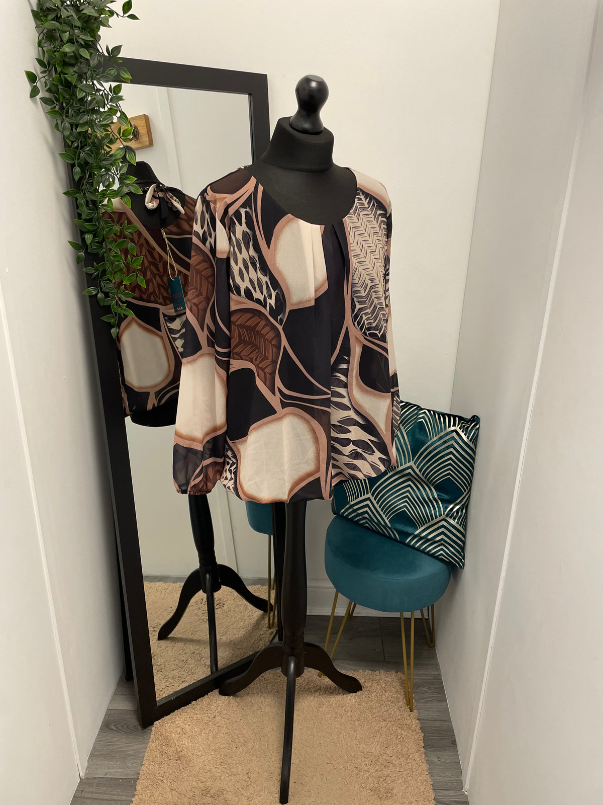 Printed Tie Back Blouses