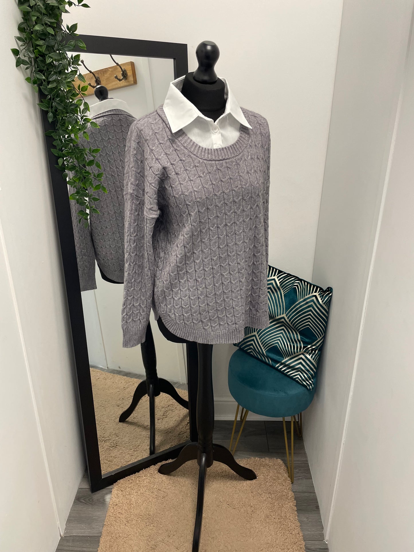 Knit Jumpers with Shirt