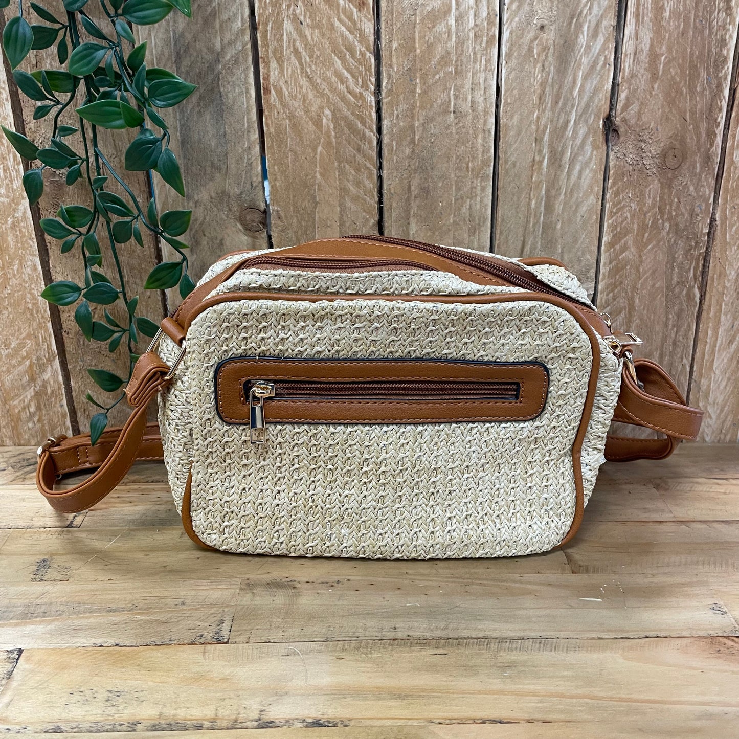 Weaved Straw Camera Bags