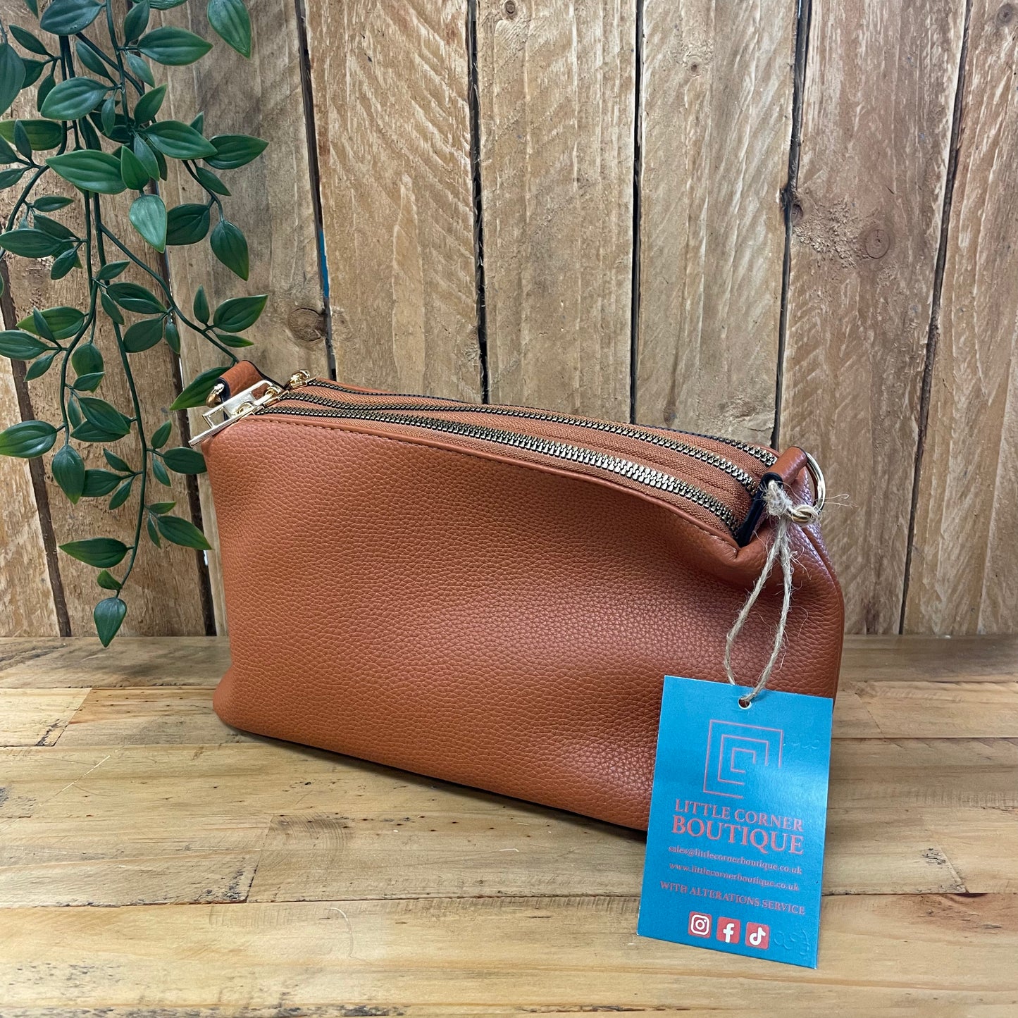Triple Zipped Crossbody Bags