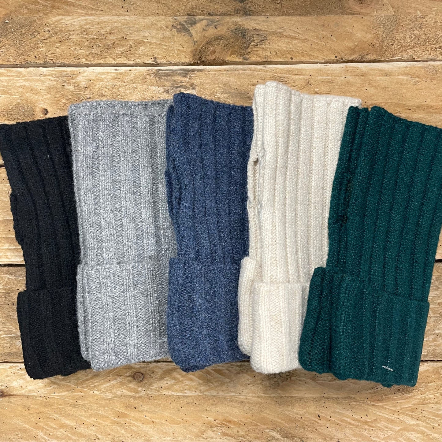 Fold Cuff Fingerless Gloves