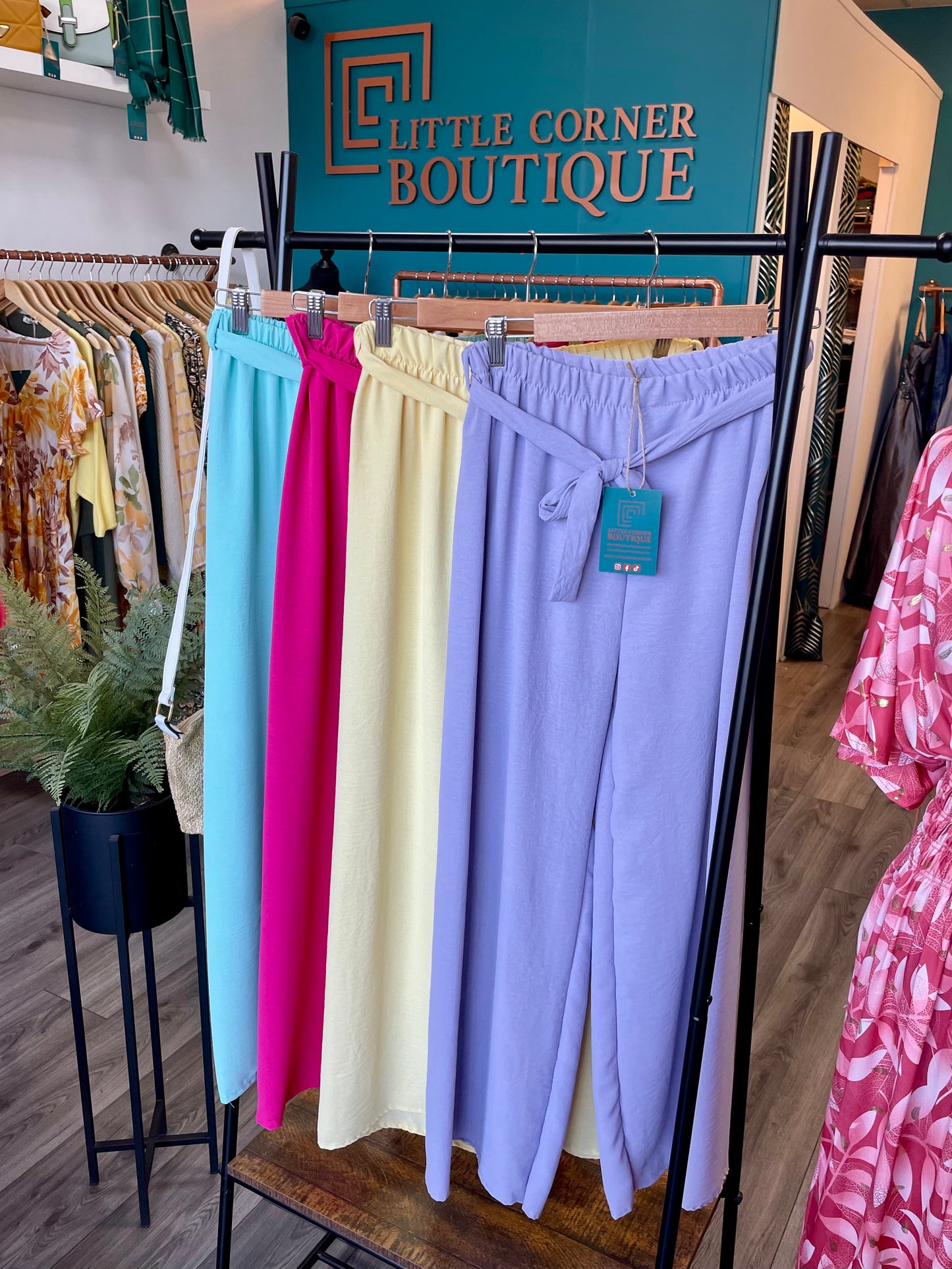 Tied Wide Leg Summer Trousers