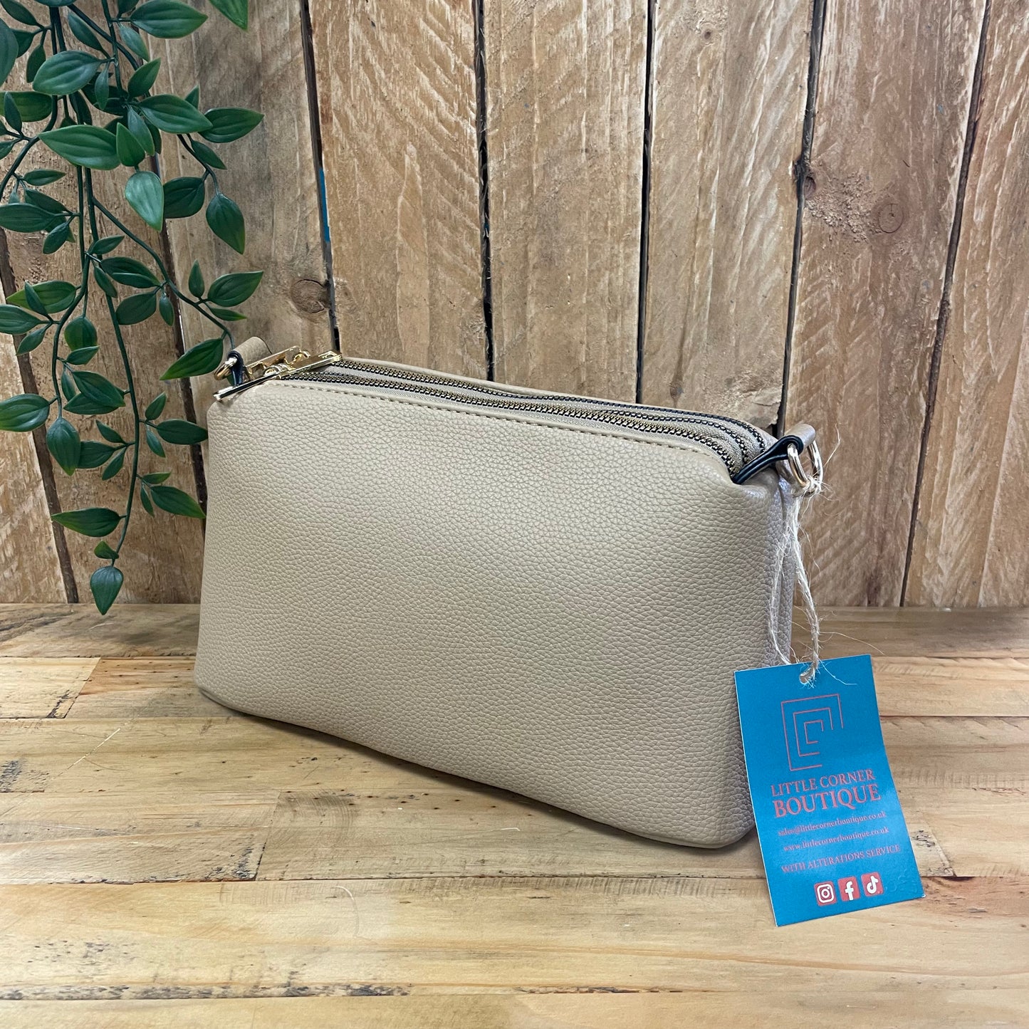 Triple Zipped Crossbody Bags