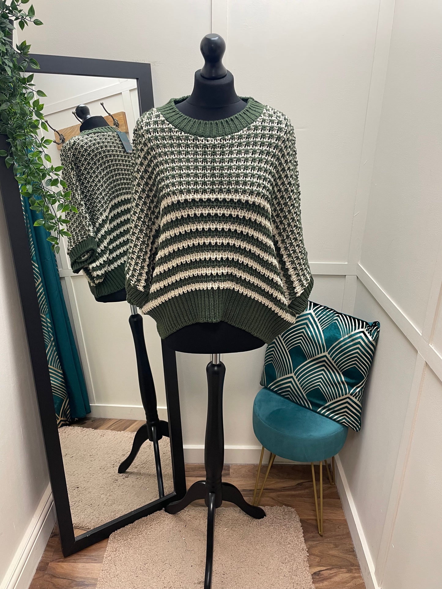 Cropped Stripe Knit Jumpers