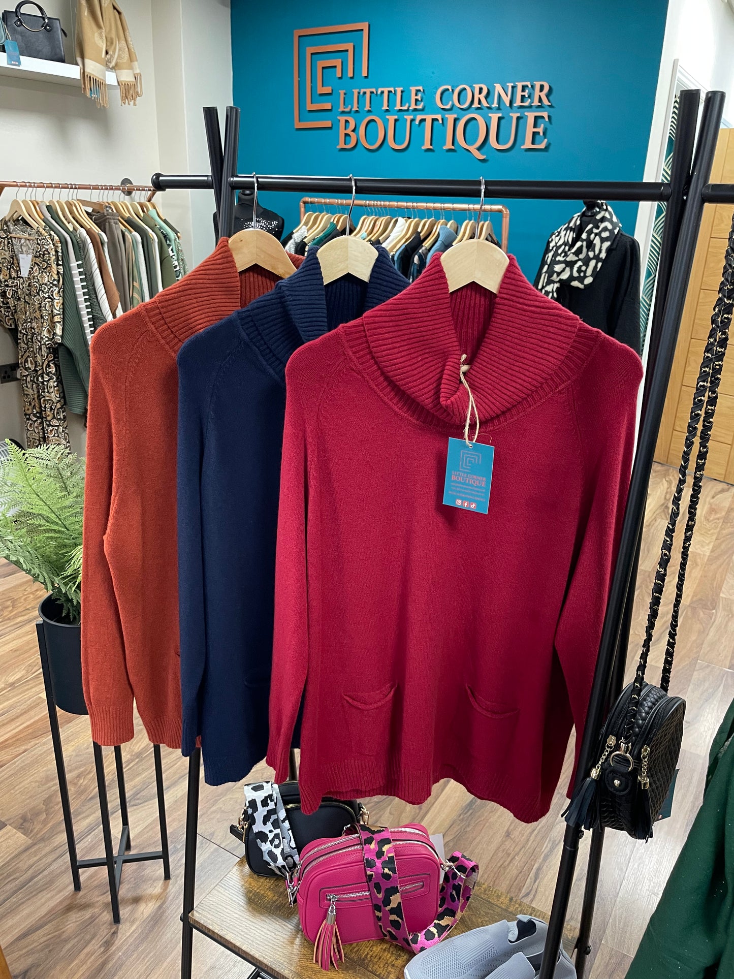 Roll Neck Pocket Jumpers