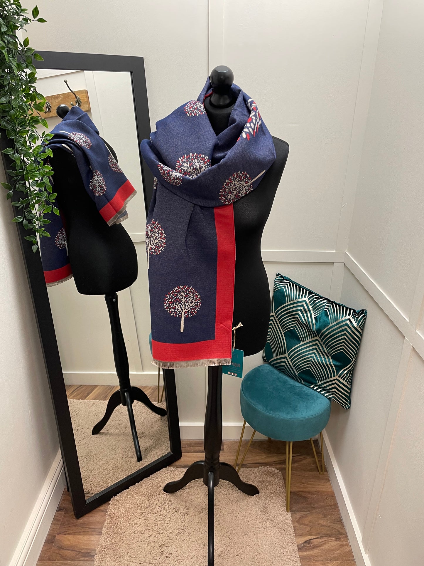Tree Print Winter Scarf