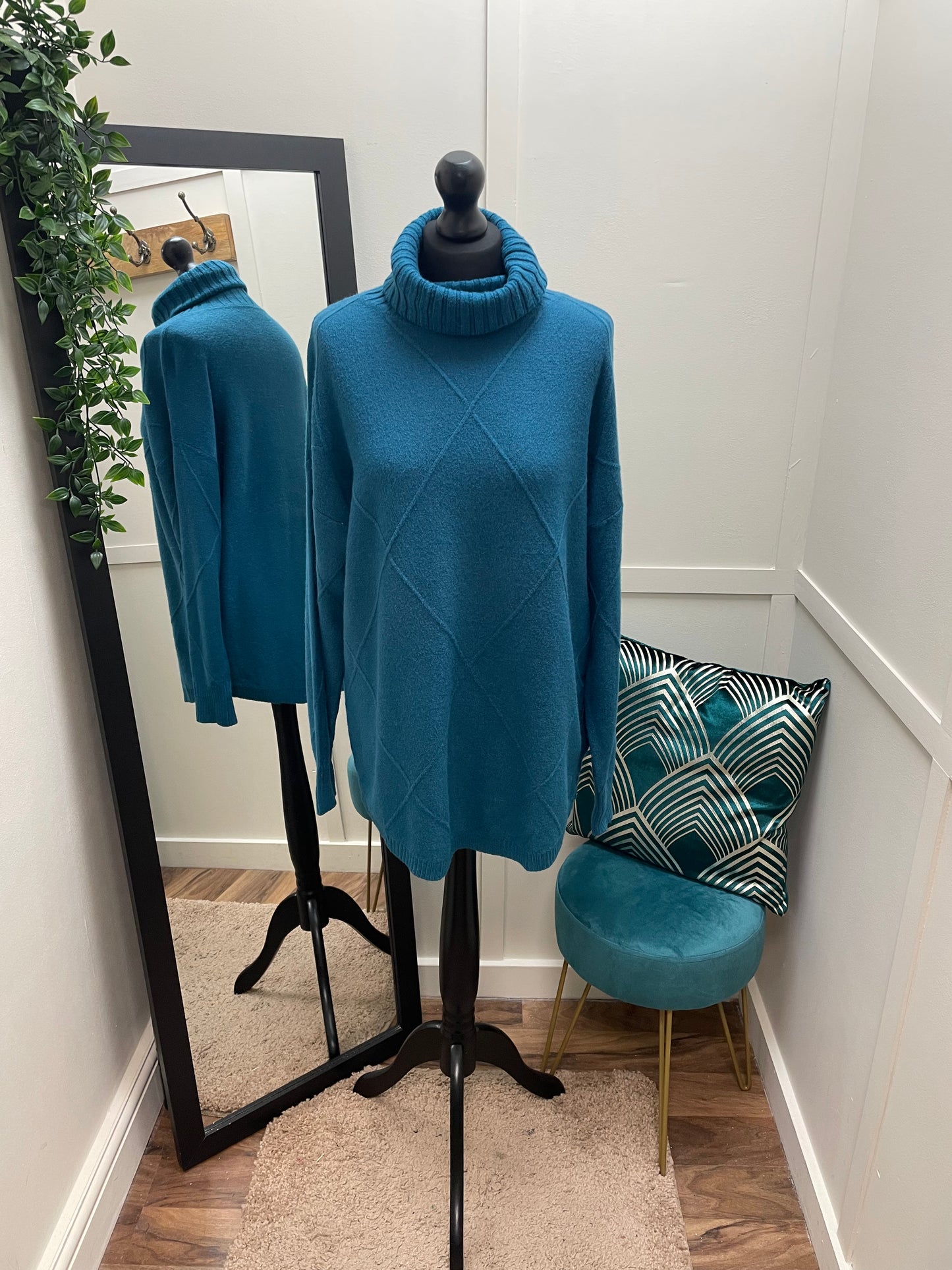 Roll Neck Diamond Jumpers