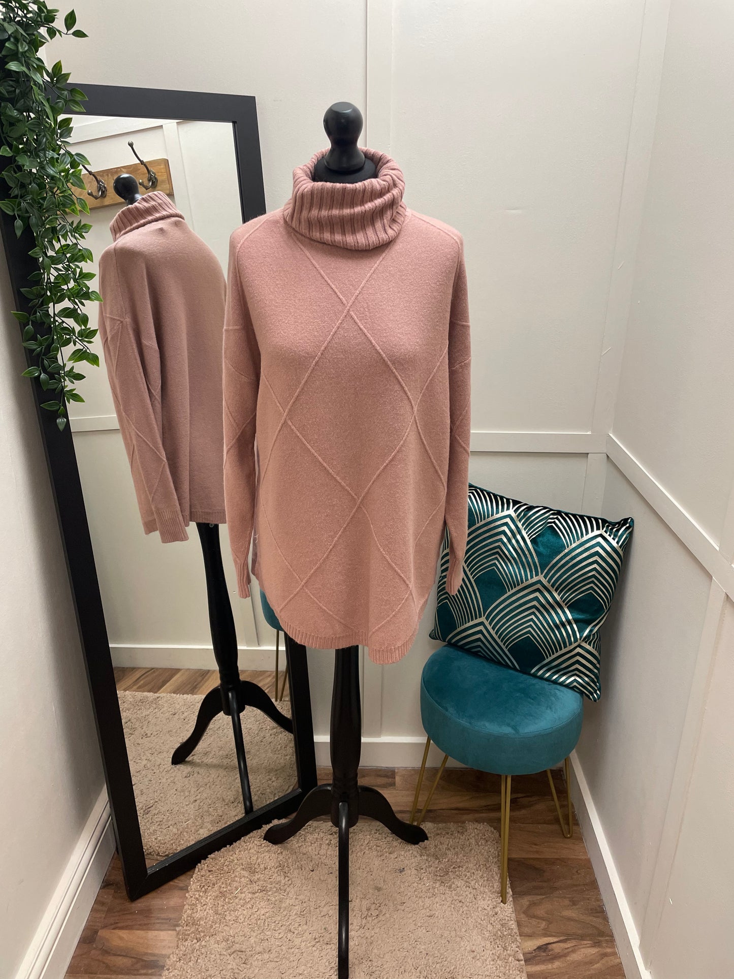 Roll Neck Diamond Jumpers