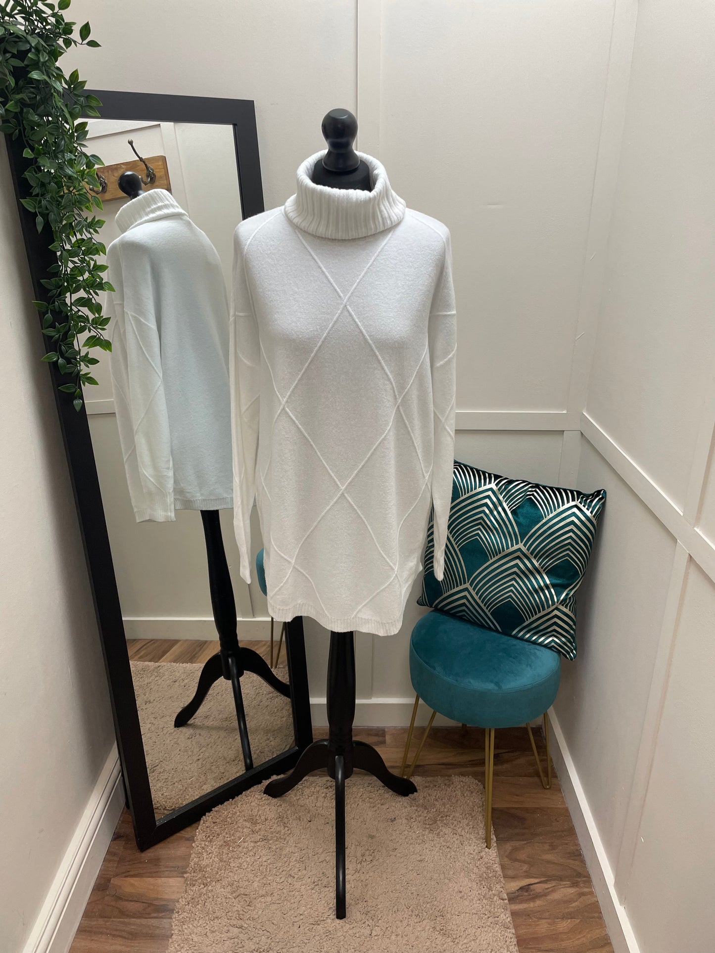 Roll Neck Diamond Jumpers