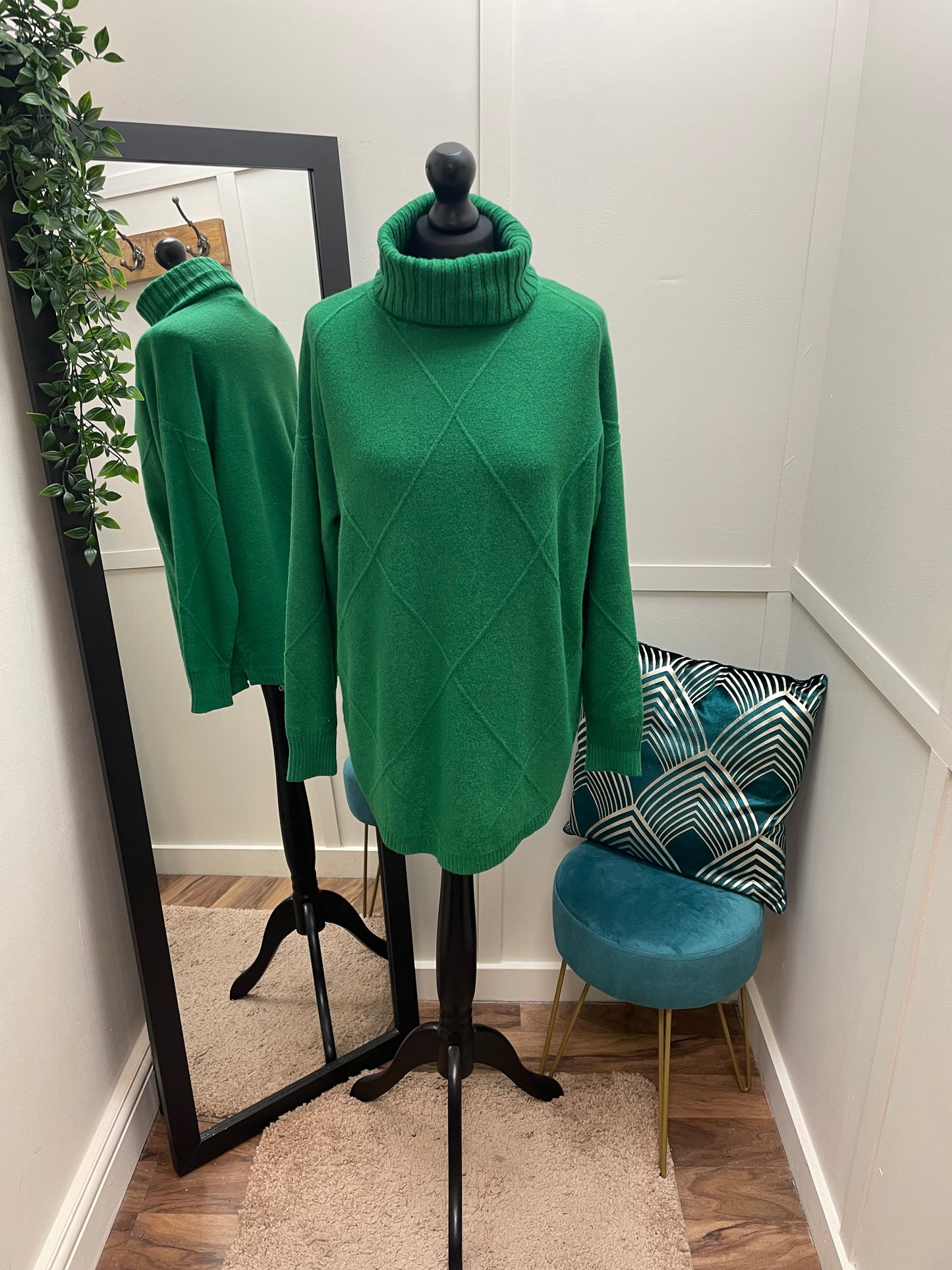 Roll Neck Diamond Jumpers