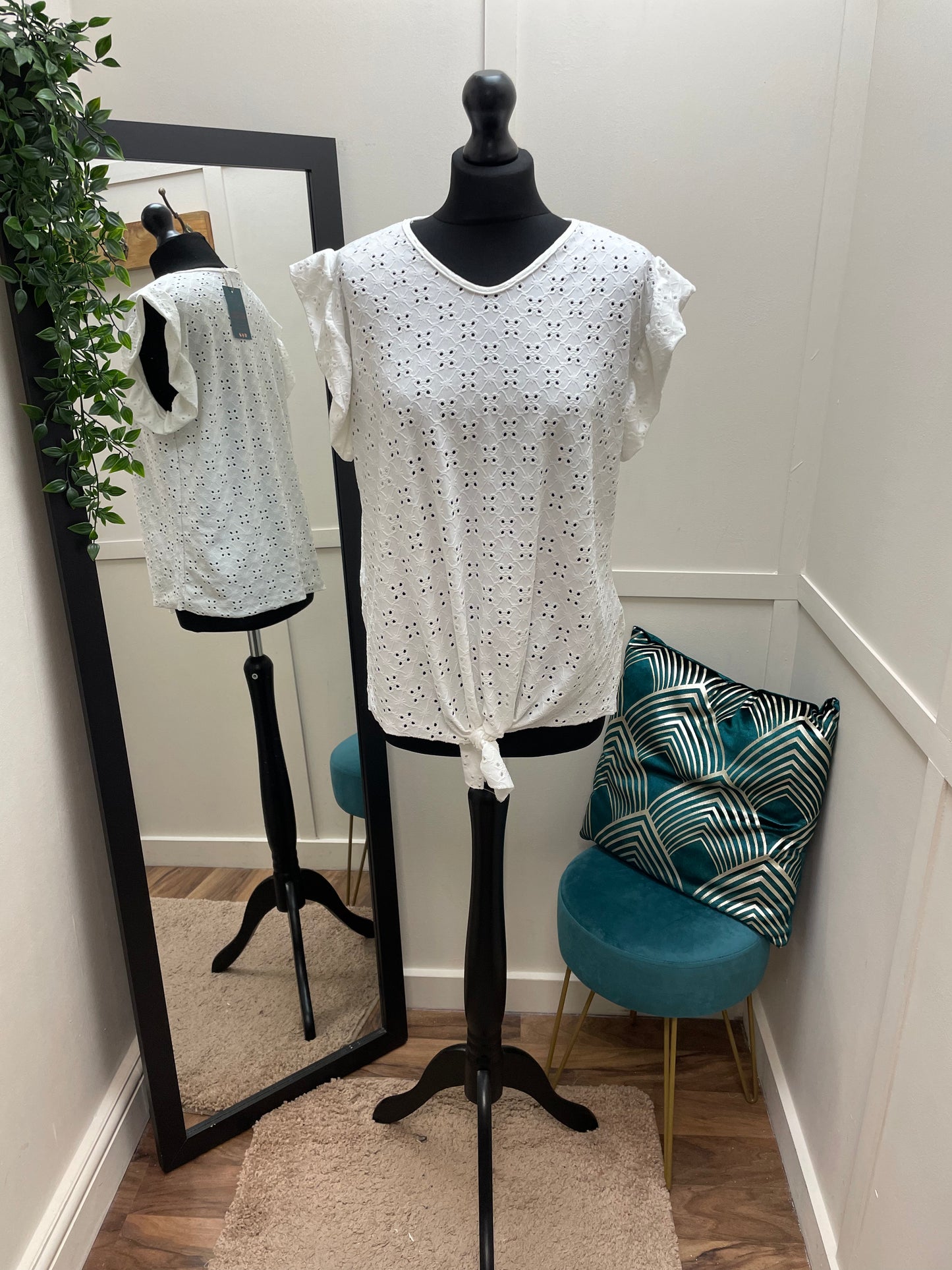 Tied Front Lace Tops