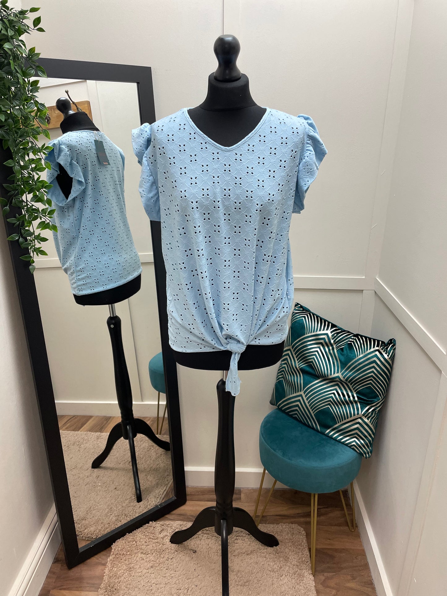 Tied Front Lace Tops