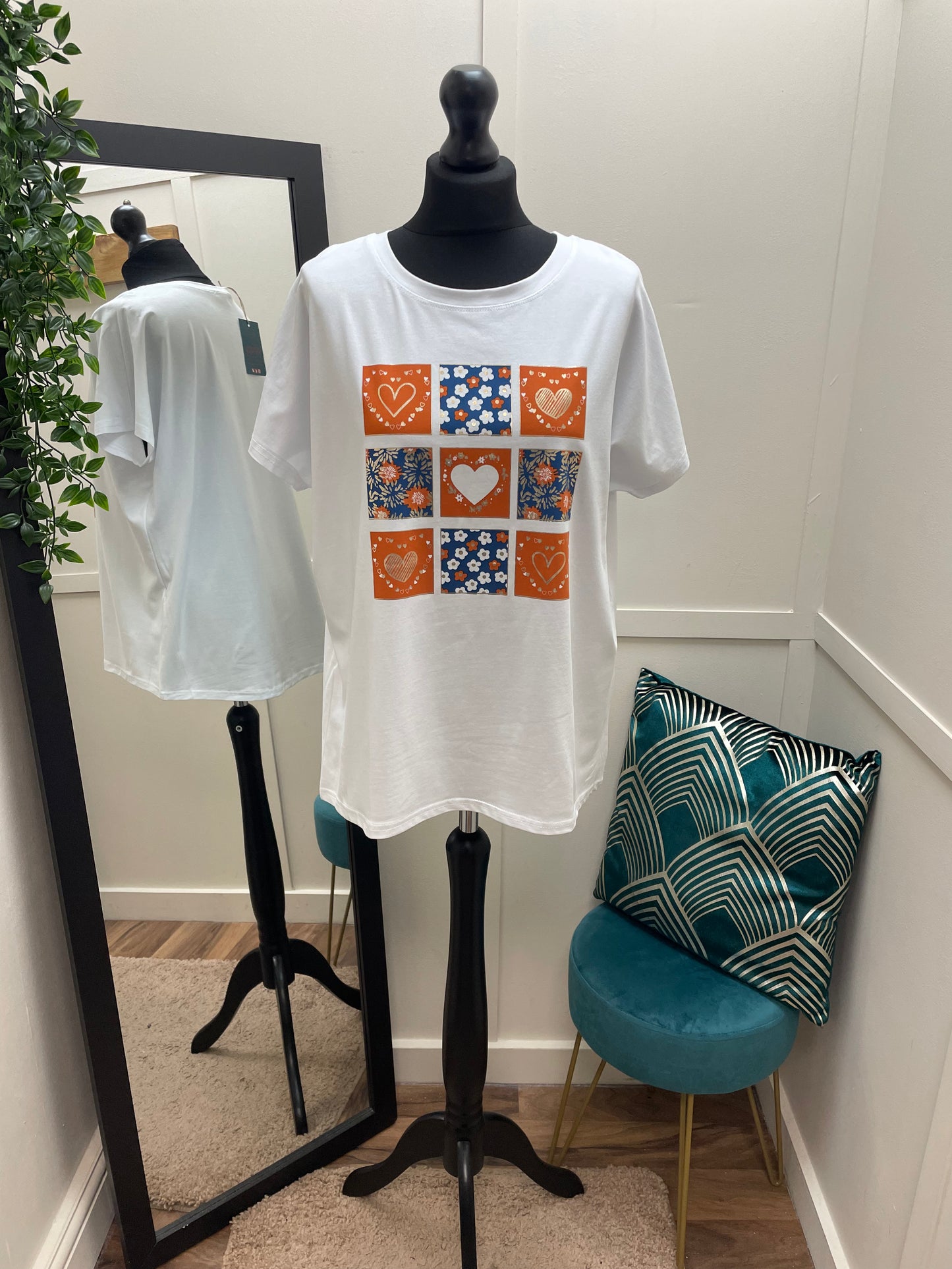 Printed Square Heart T-Shirts