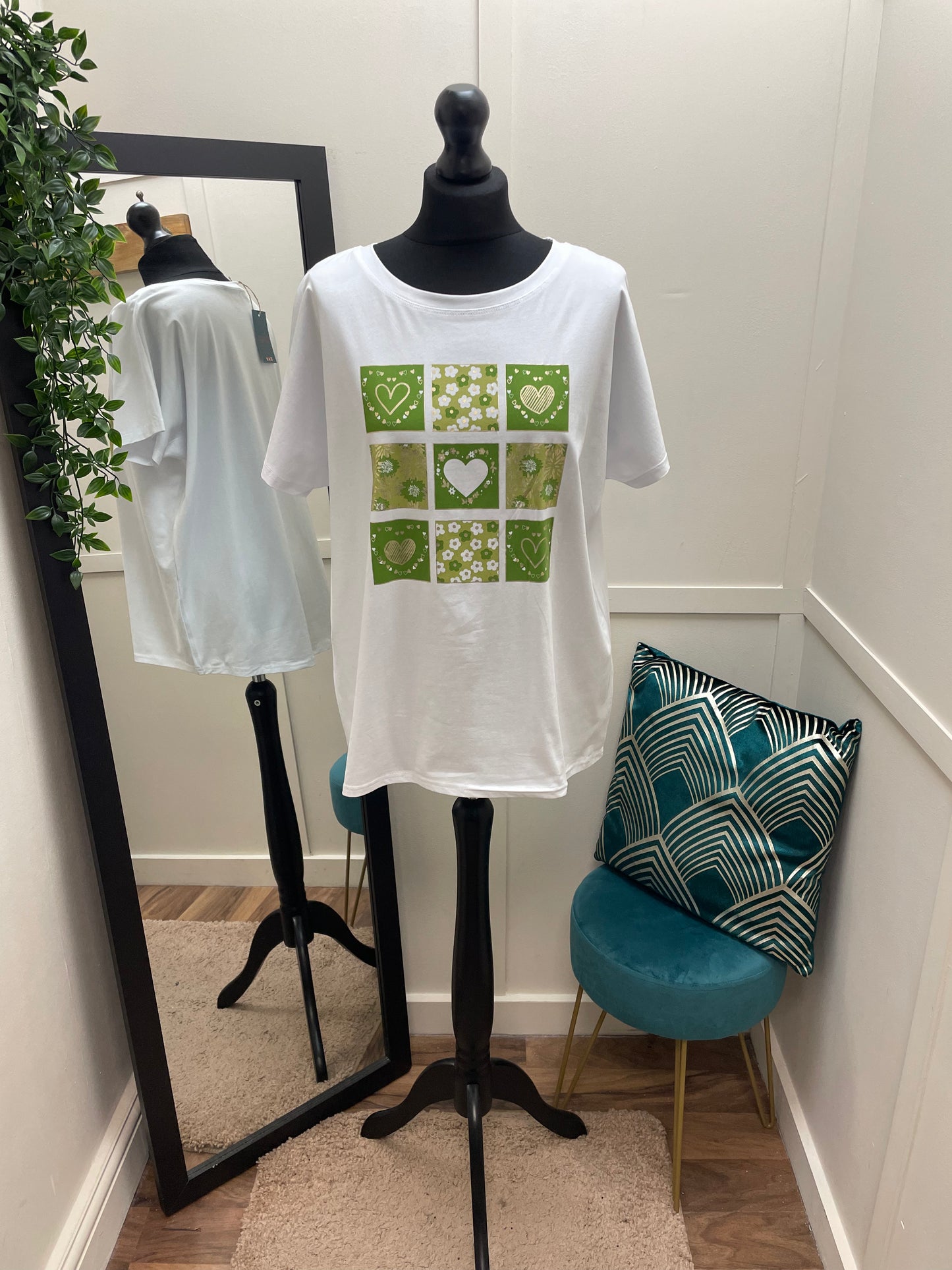 Printed Square Heart T-Shirts