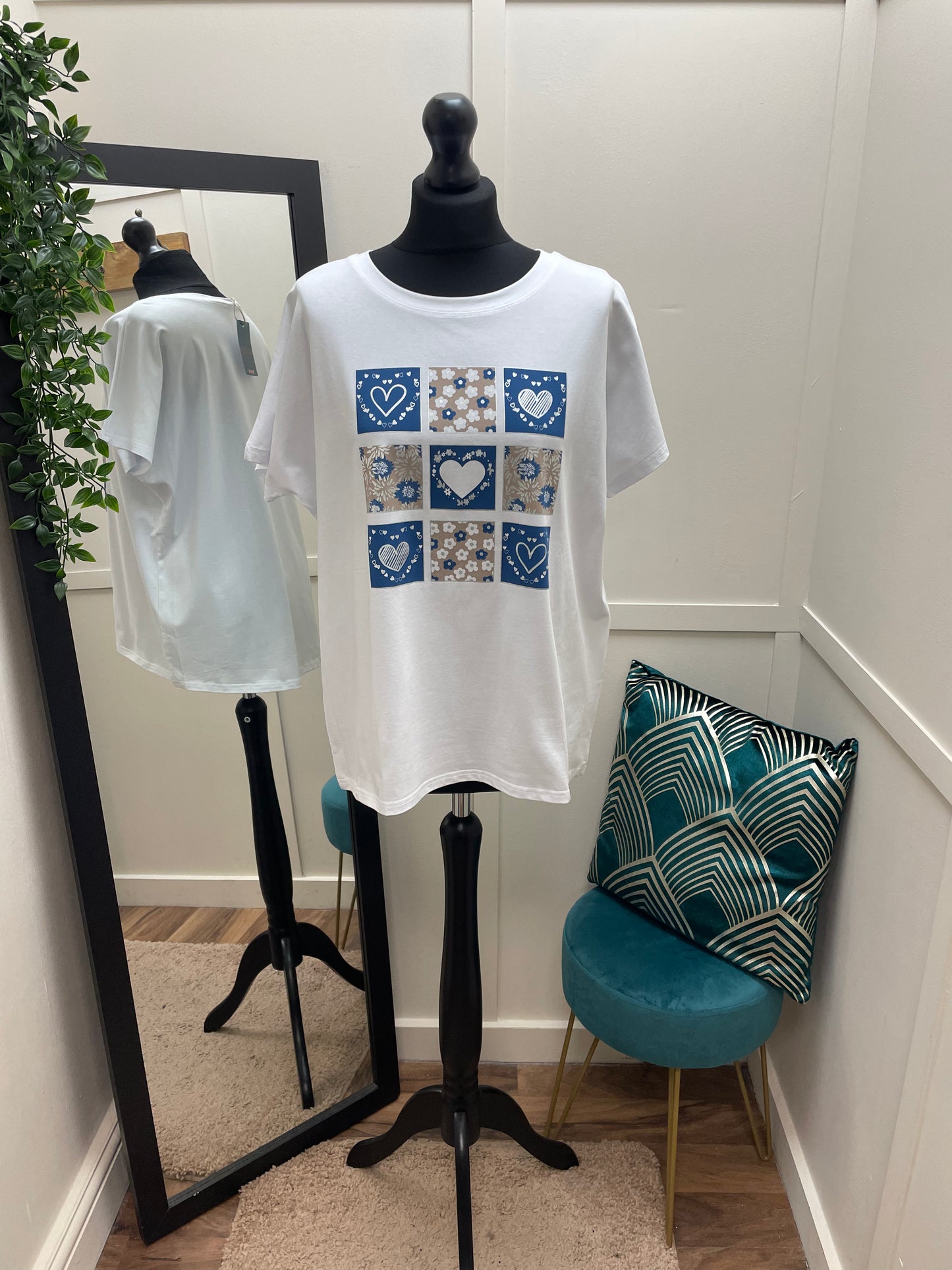 Printed Square Heart T-Shirts