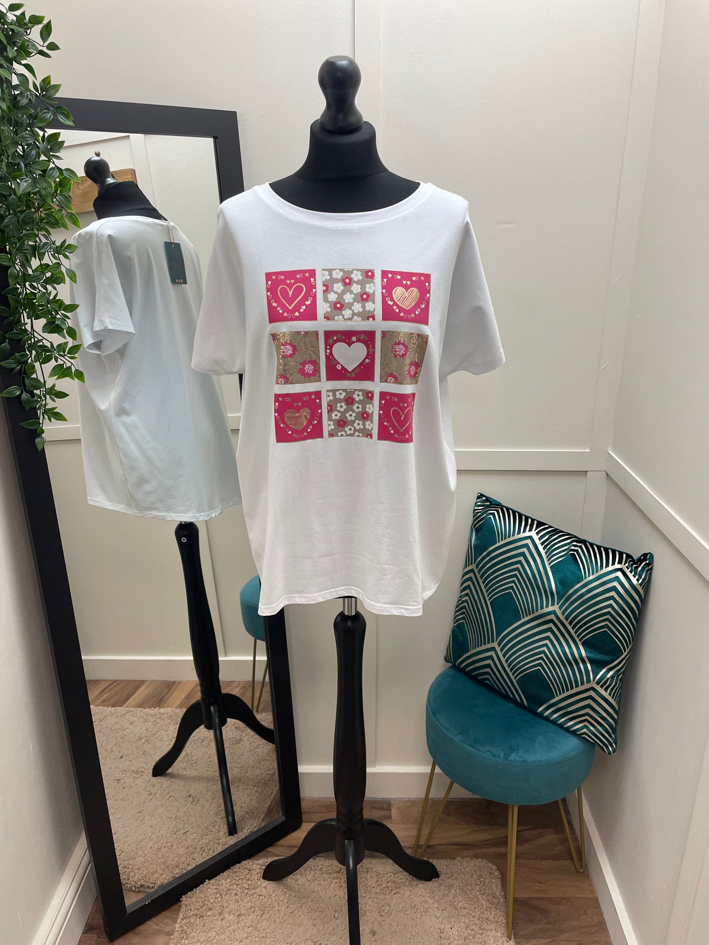 Printed Square Heart T-Shirts
