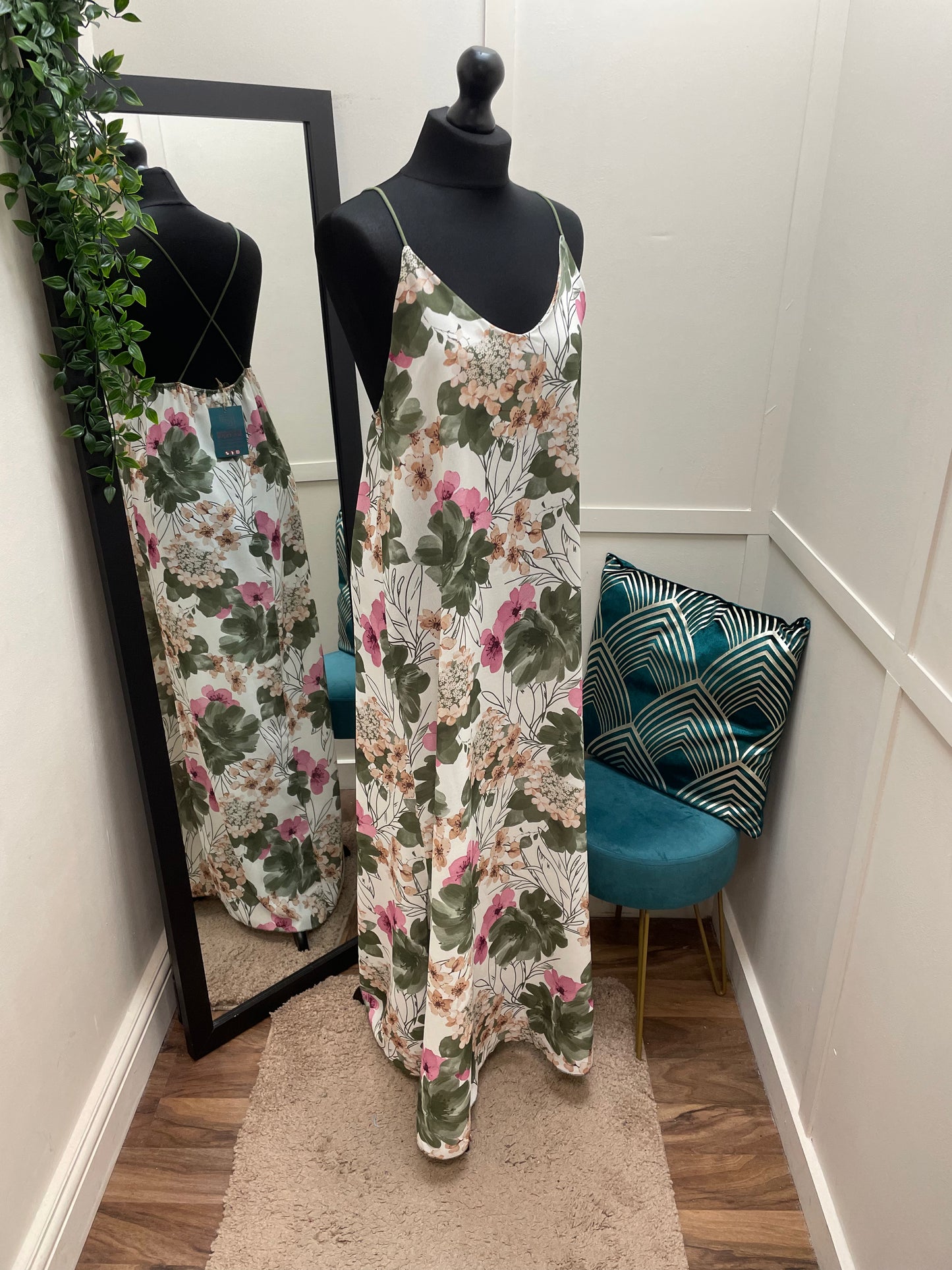 Side Slit Floral Dresses