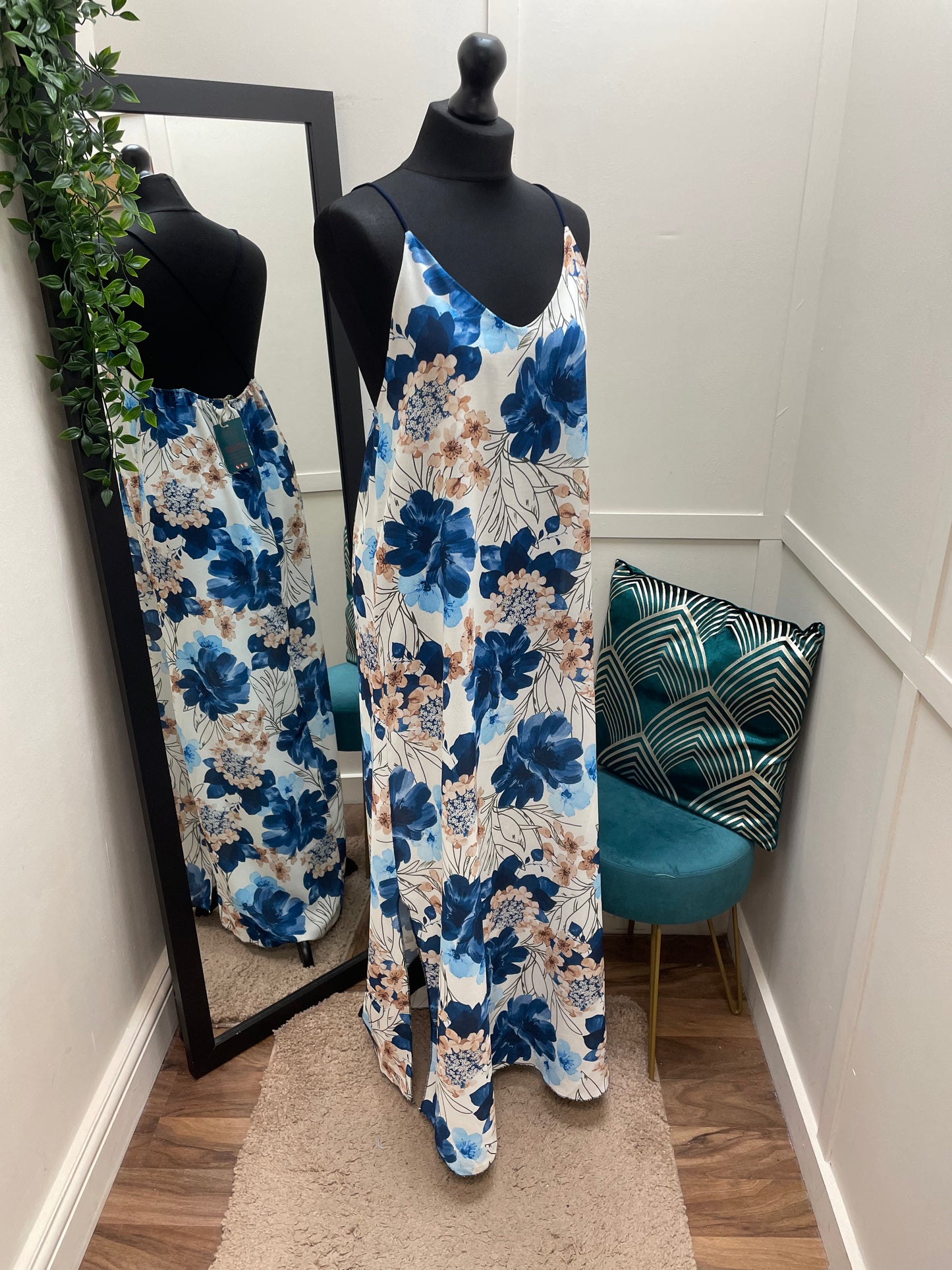 Side Slit Floral Dresses