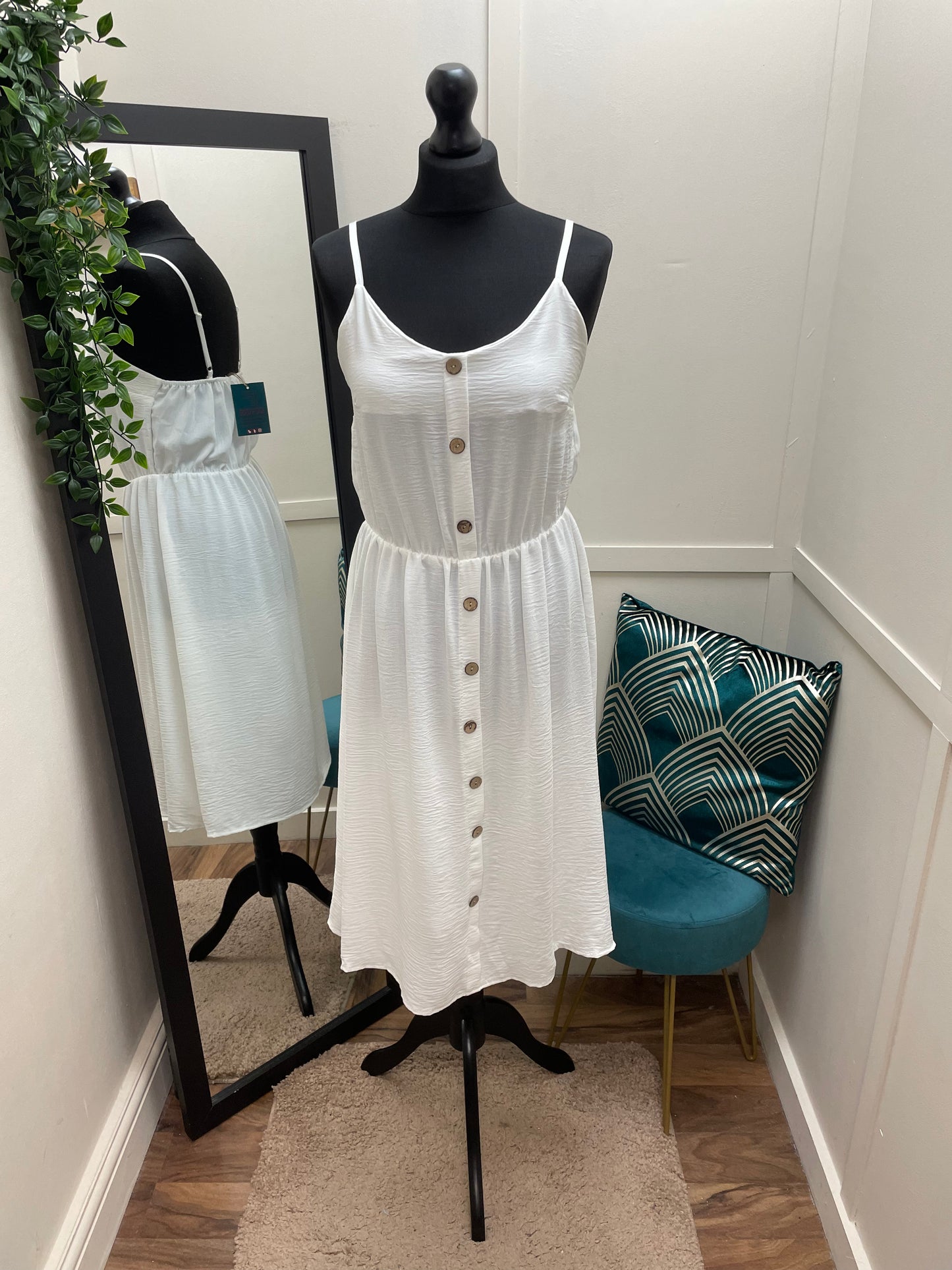Buttoned Front Summer Dress