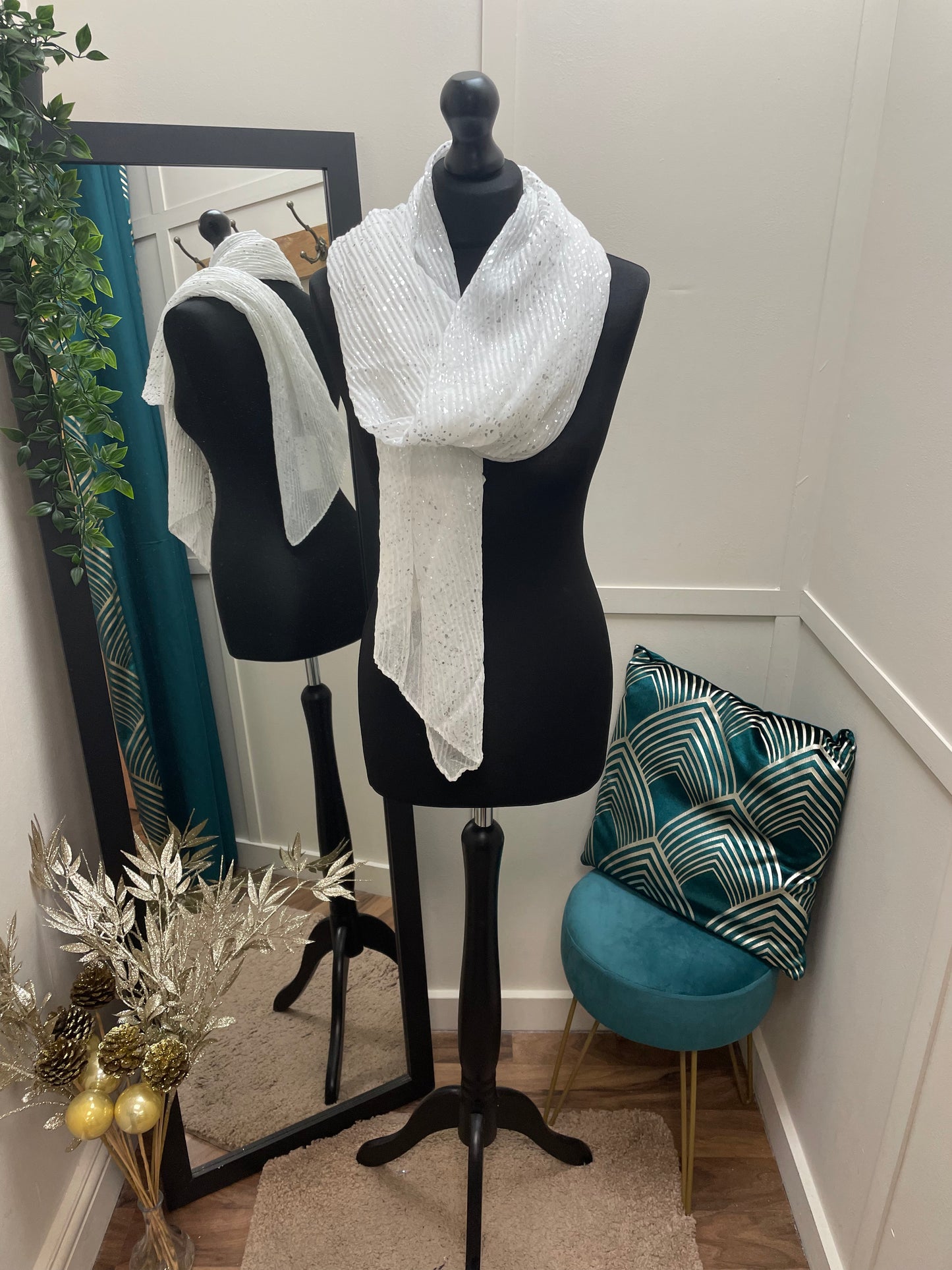 Metallic Print Scarves