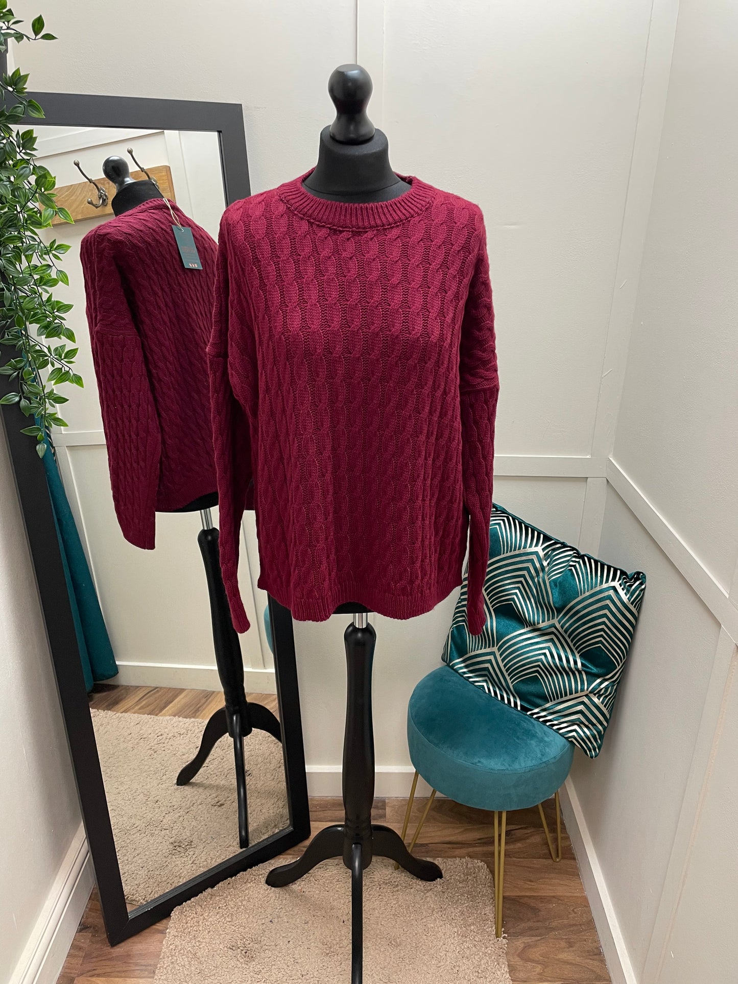 Cable Knit Jumpers with Scarves
