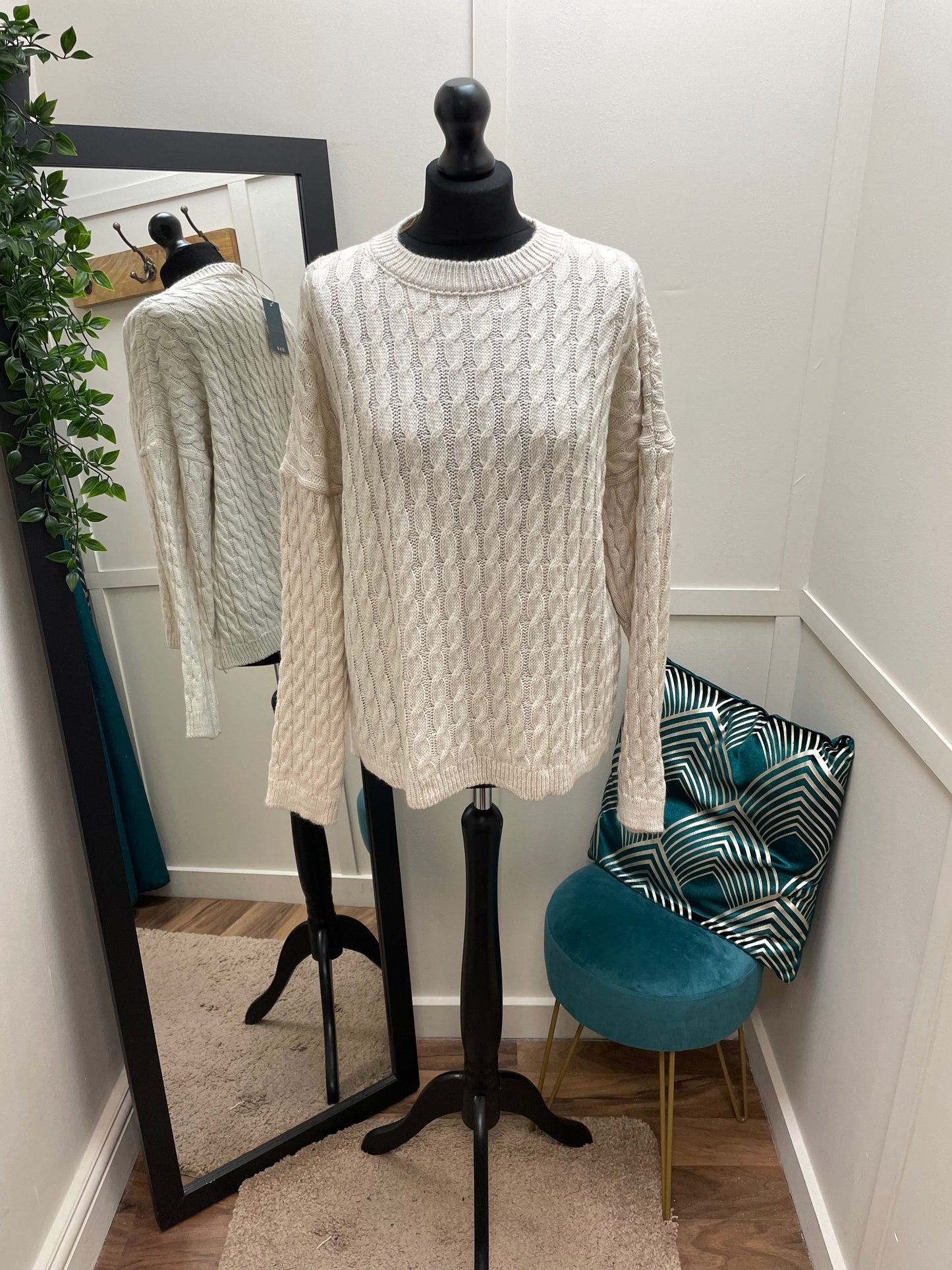 Cable Knit Jumpers with Scarves
