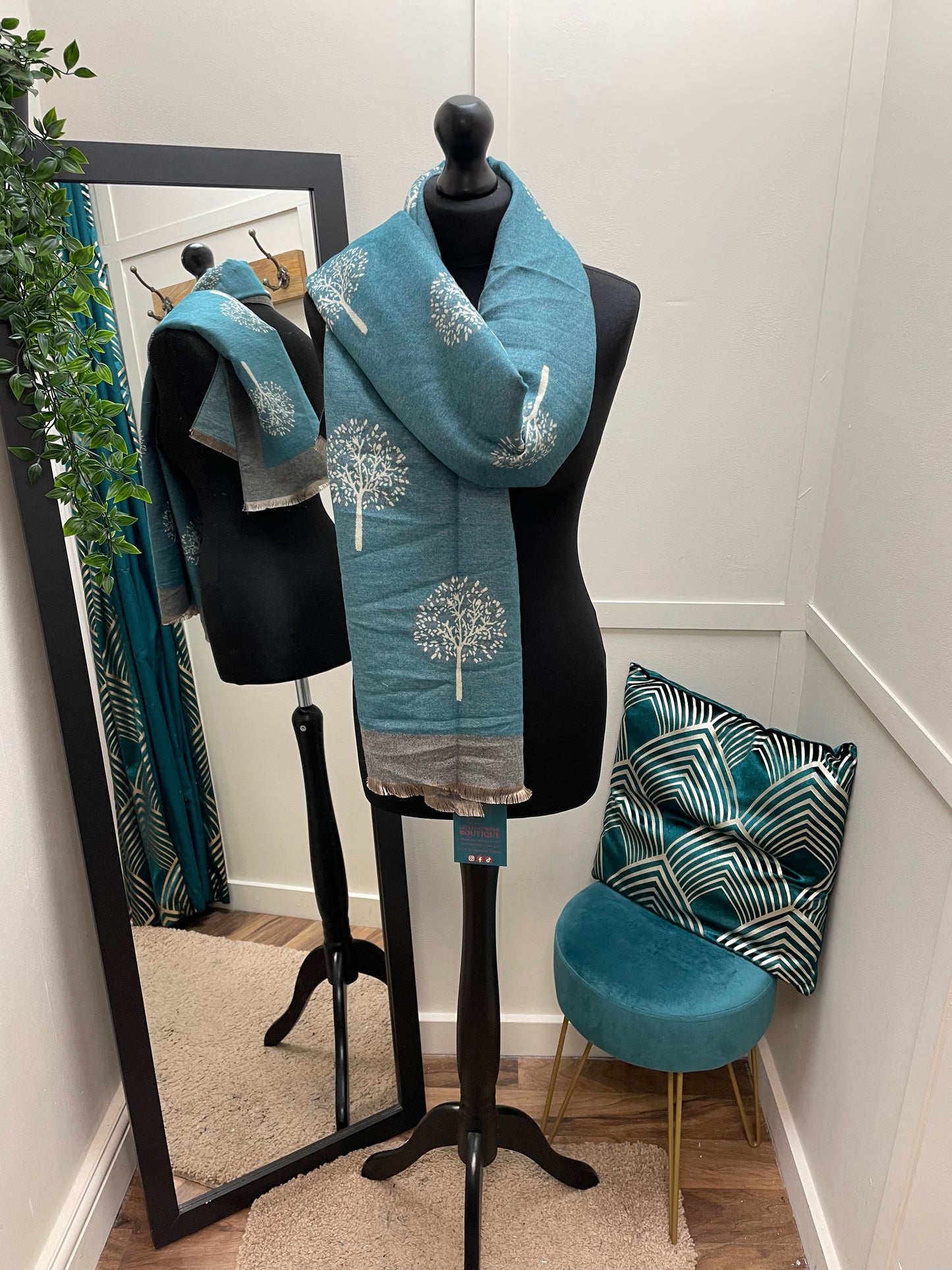 Tree Print Winter Scarf