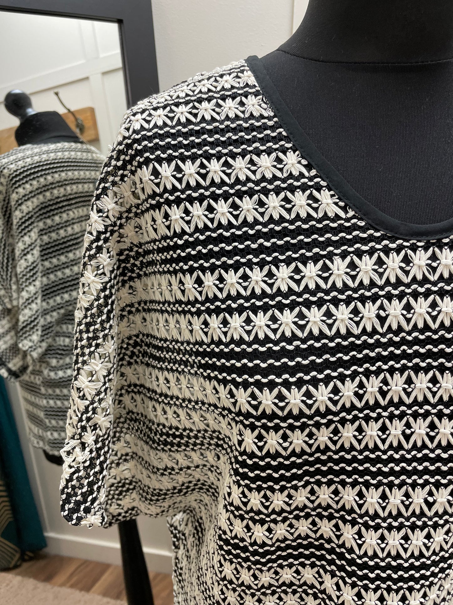 Crochet Floral Knit Top