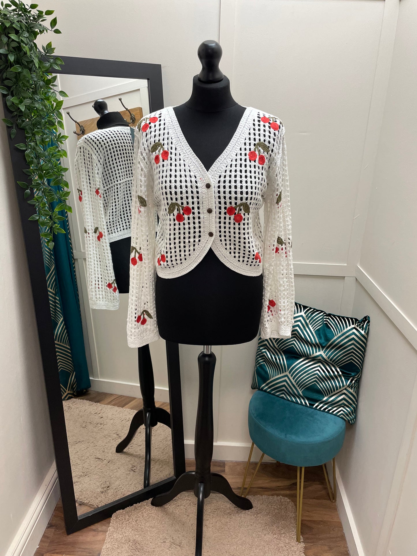 Cherry Crochet Cardigan