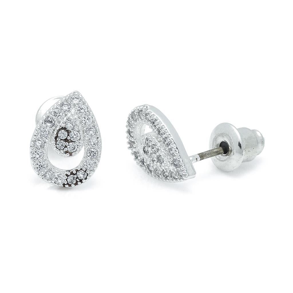 Life Charms Silver Teardrop Earrings