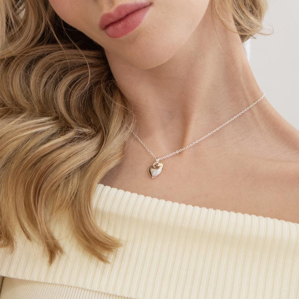 Life Charms Puffed Hearts Necklace