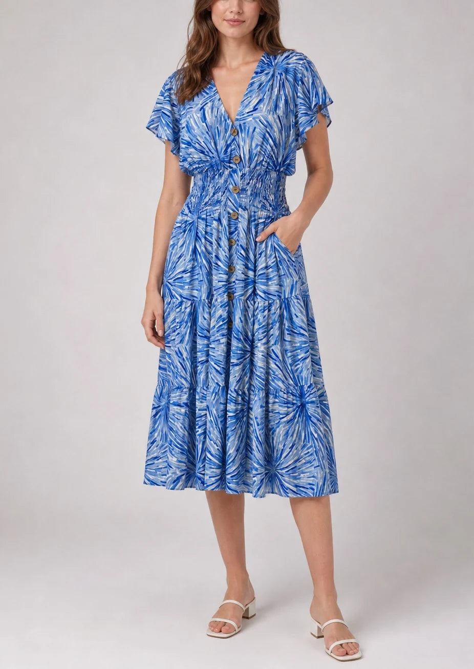 V-Neck Midi Dresses