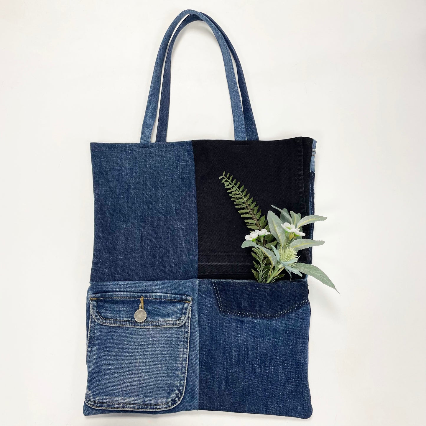 CHRISTIANA Recycled Denim Tote Bag