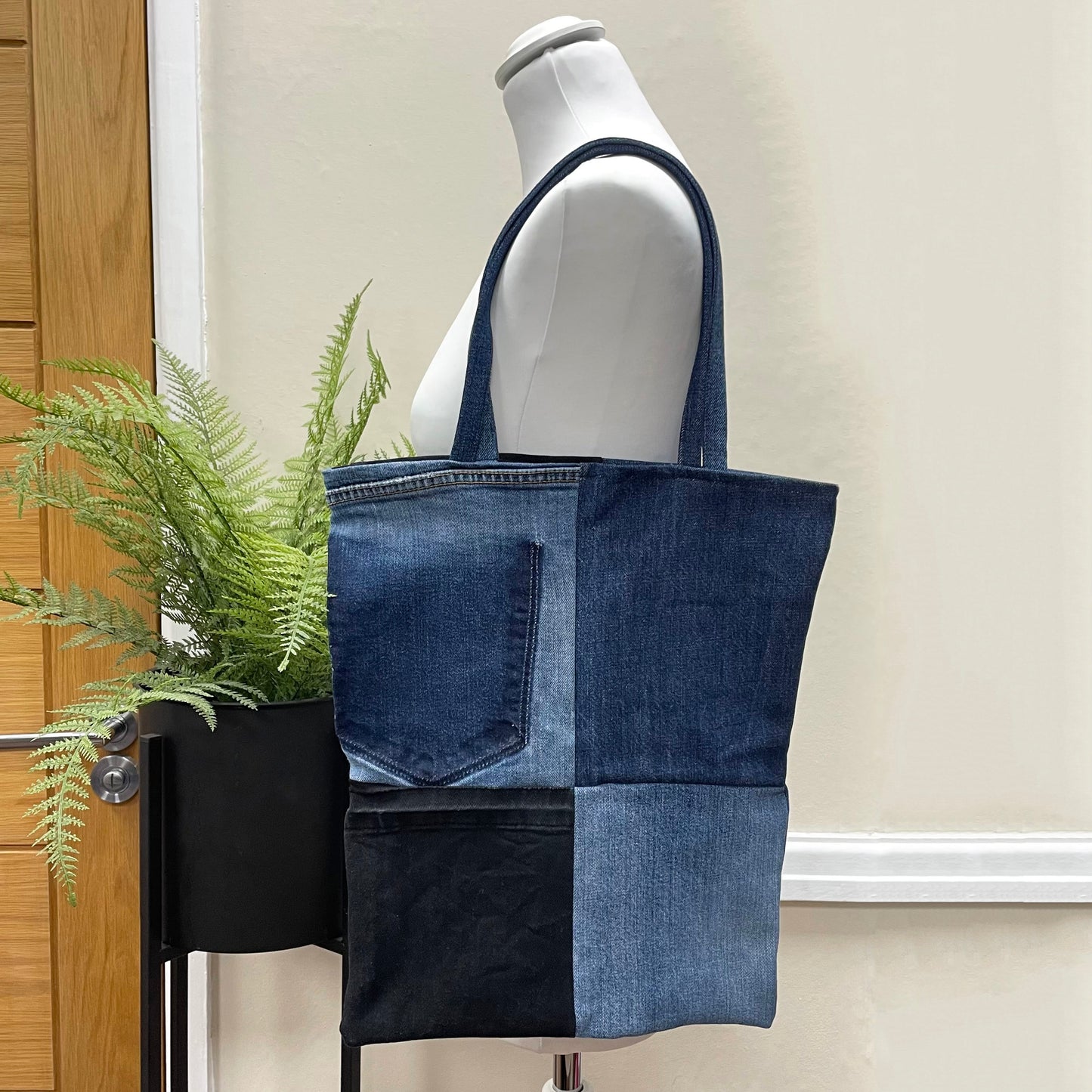 CHRISTIANA Recycled Denim Tote Bag