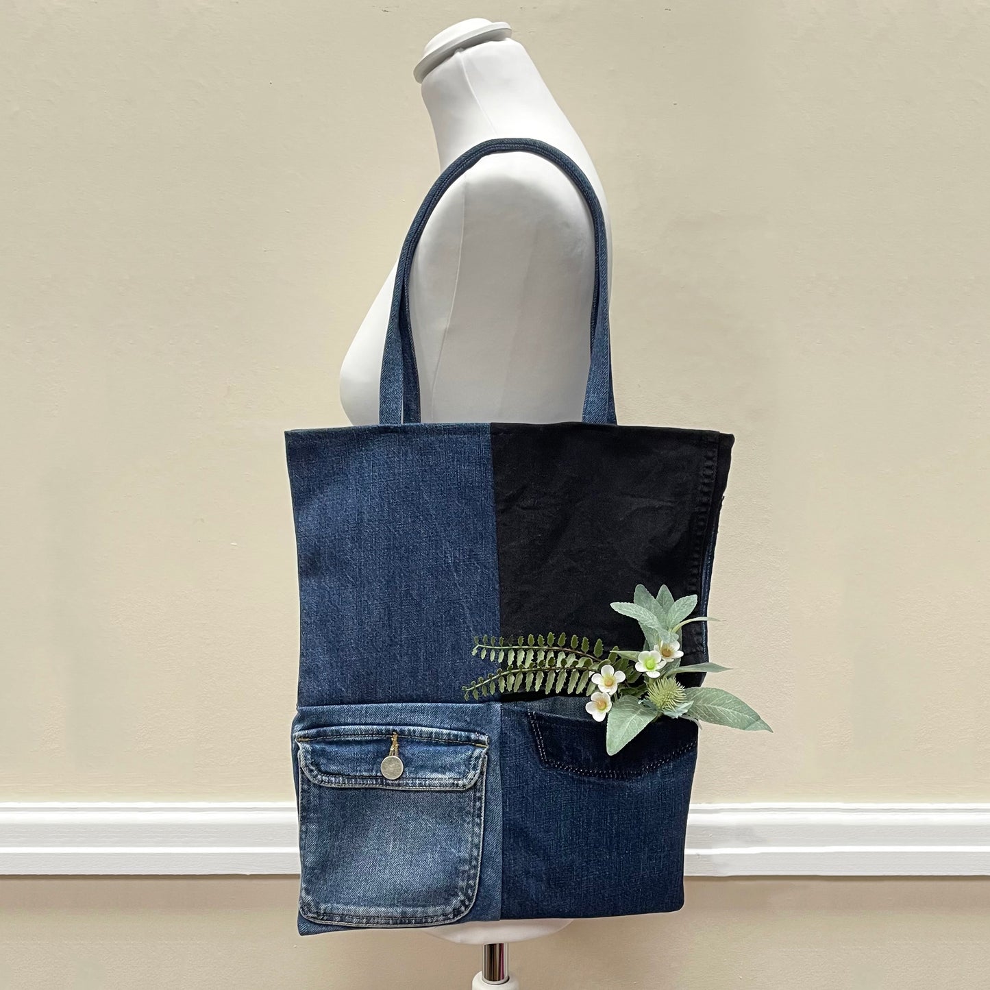 CHRISTIANA Recycled Denim Tote Bag